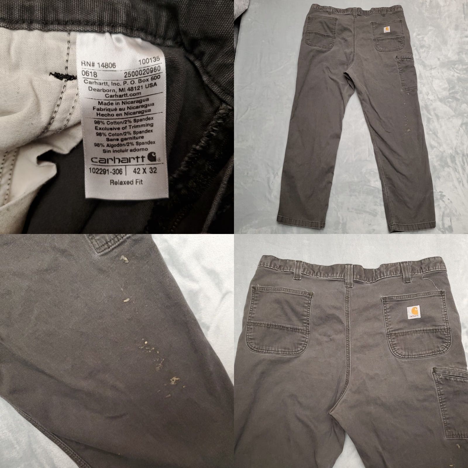 Carhartt Carhartt Pants Mens 42x32 Black Canvas Relaxed Cargo Rugged Flex Workwear 100135 Size US 42 / EU 58 - 8 Thumbnail