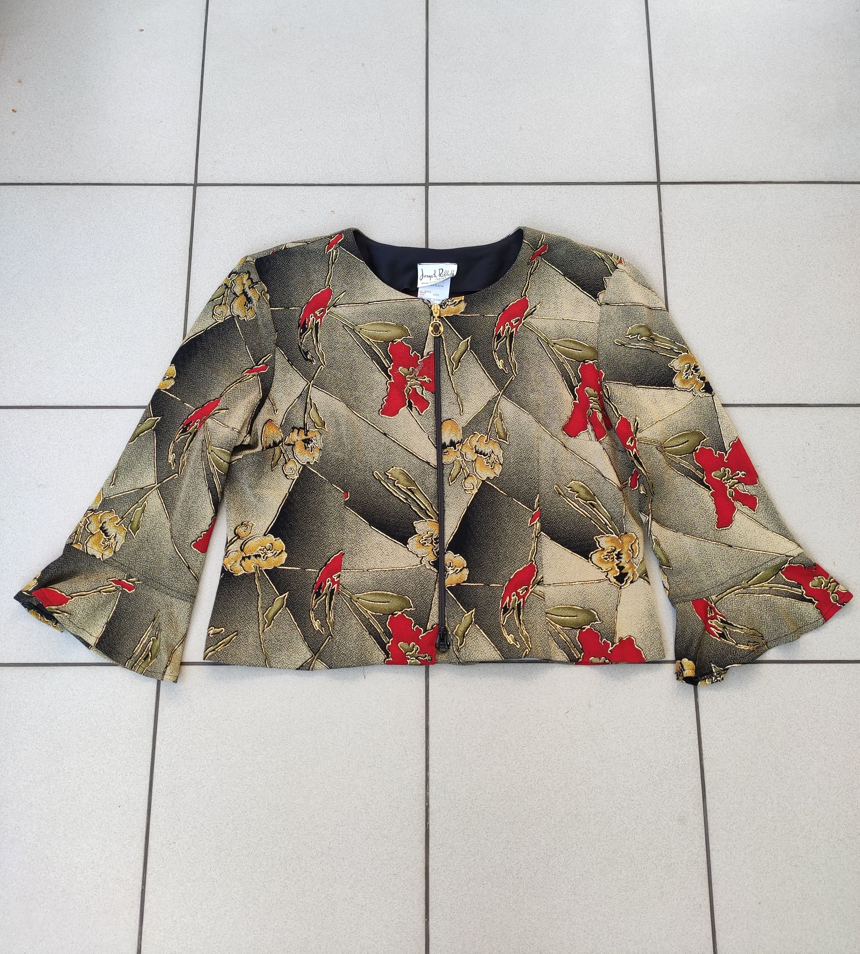 Joseph Ribkoff × Vintage Vintage Joseph Ribkoff abstact jacket 90s flower Size L / US 10 / IT 46 - 1 Thumbnail