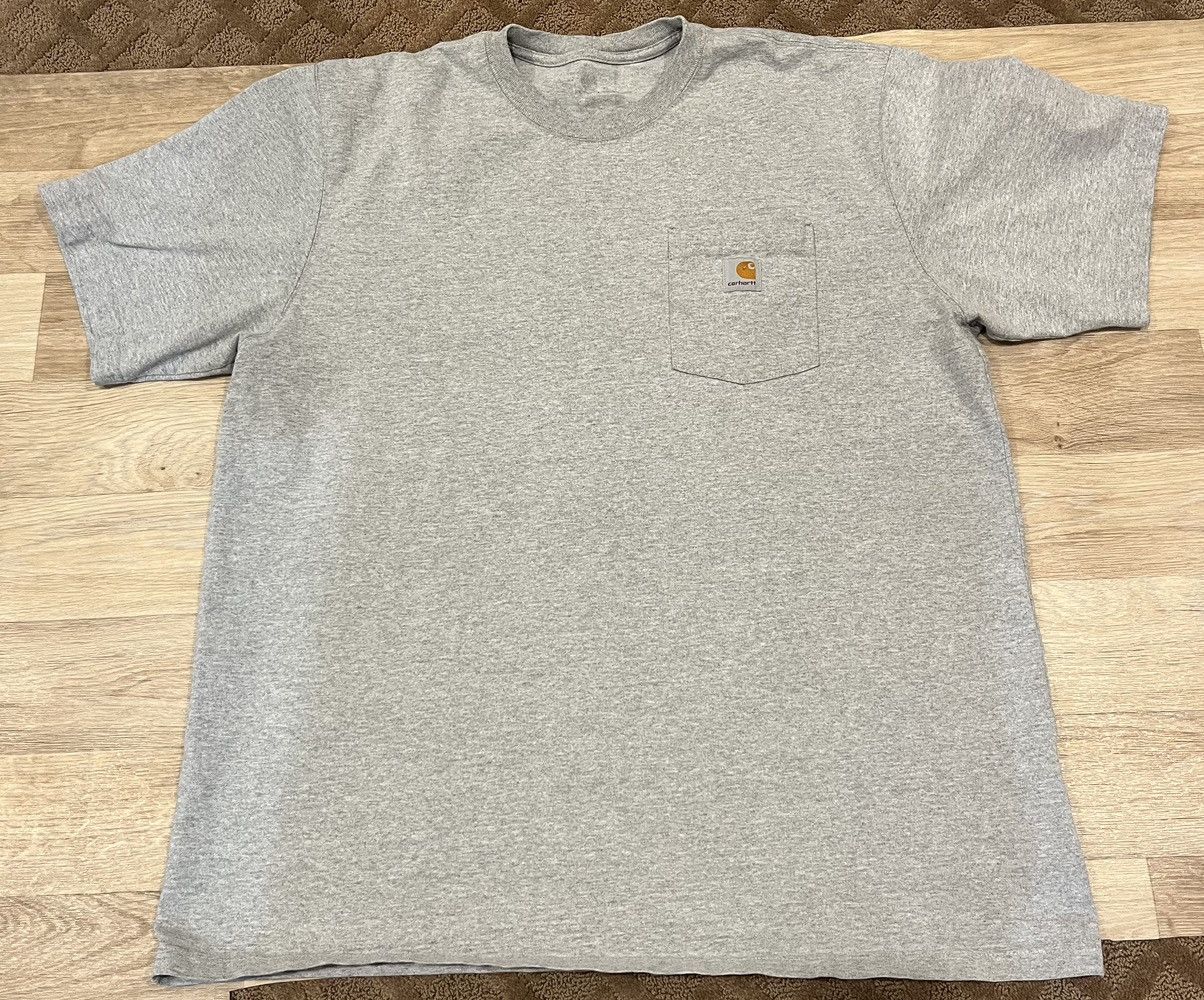 Carhartt Grey Carhartt Short Sleeve Pocket T-shirt Size US XL / EU 56 / 4 - 1 Thumbnail