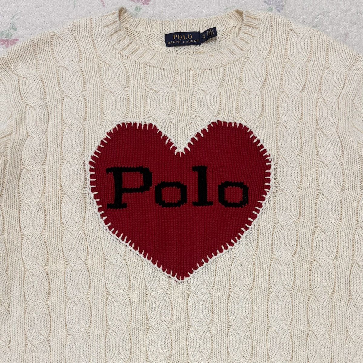 Polo Ralph Lauren Polo Ralph Lauren Heart Knit Sweater Size US XS / EU 42 / 0 - 2 Thumbnail