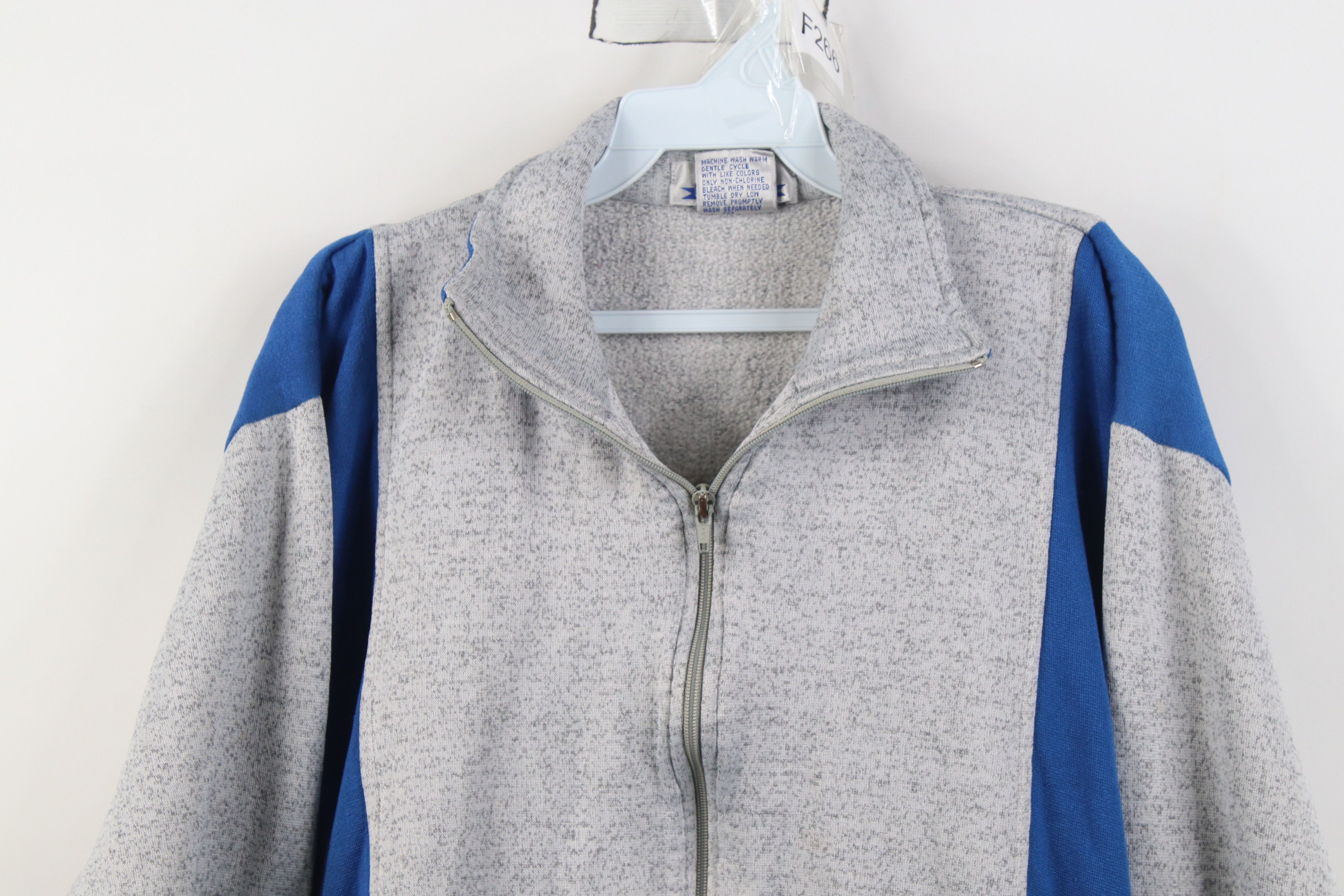 Vintage Vintage 70s Streetwear Triblend Zip Tennis Track Jacket Size L / US 10 / IT 46 - 2 Thumbnail