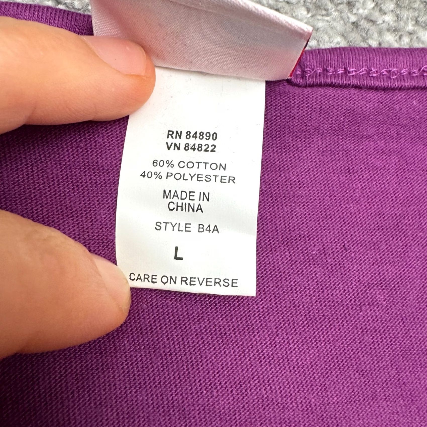 Vintage American Sweetheart Tank Top Womens L Purple Scoop Neck PolyCotton NWT Sleeveless Basic Casual Shirt Size L / US 10 / IT 46 - 6 Thumbnail