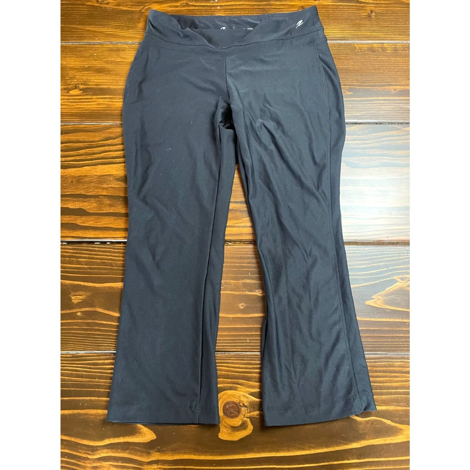 Vintage Energy Zone Pants Women's Medium Black Cropped Activewear Leggings Size 32" / US 10 / IT 46 - 2 Thumbnail