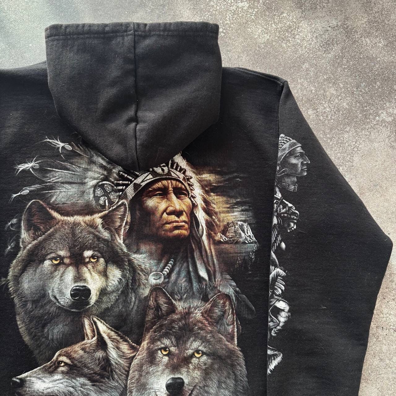 Japanese Brand × Vintage WILD Vintage Wolf Printed Zip Hoodie Size US M / EU 48-50 / 2 - 11 Thumbnail