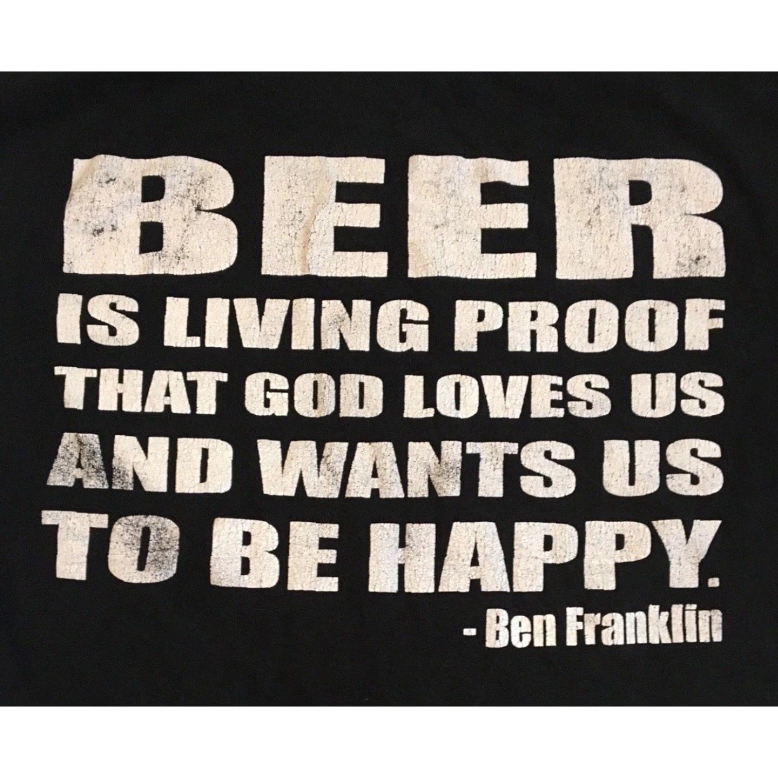 Vintage Vtg Beer Is Proof God Loves Us Faded Distress Shirt M L Funny Saying Bar 90s Y2K Size US M / EU 48-50 / 2 - 3 Thumbnail