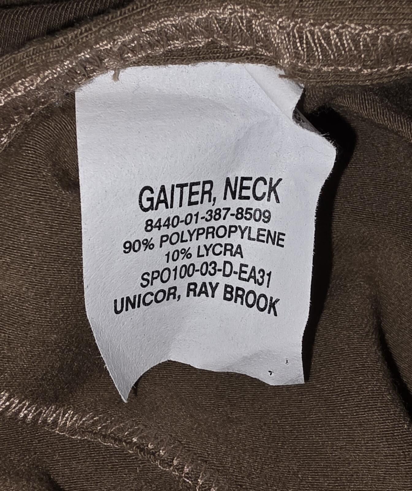 uniform experiment Unicor Ray Brook Neck Gaiter Brown Polypropylene Lycra Size ONE SIZE - 3 Thumbnail