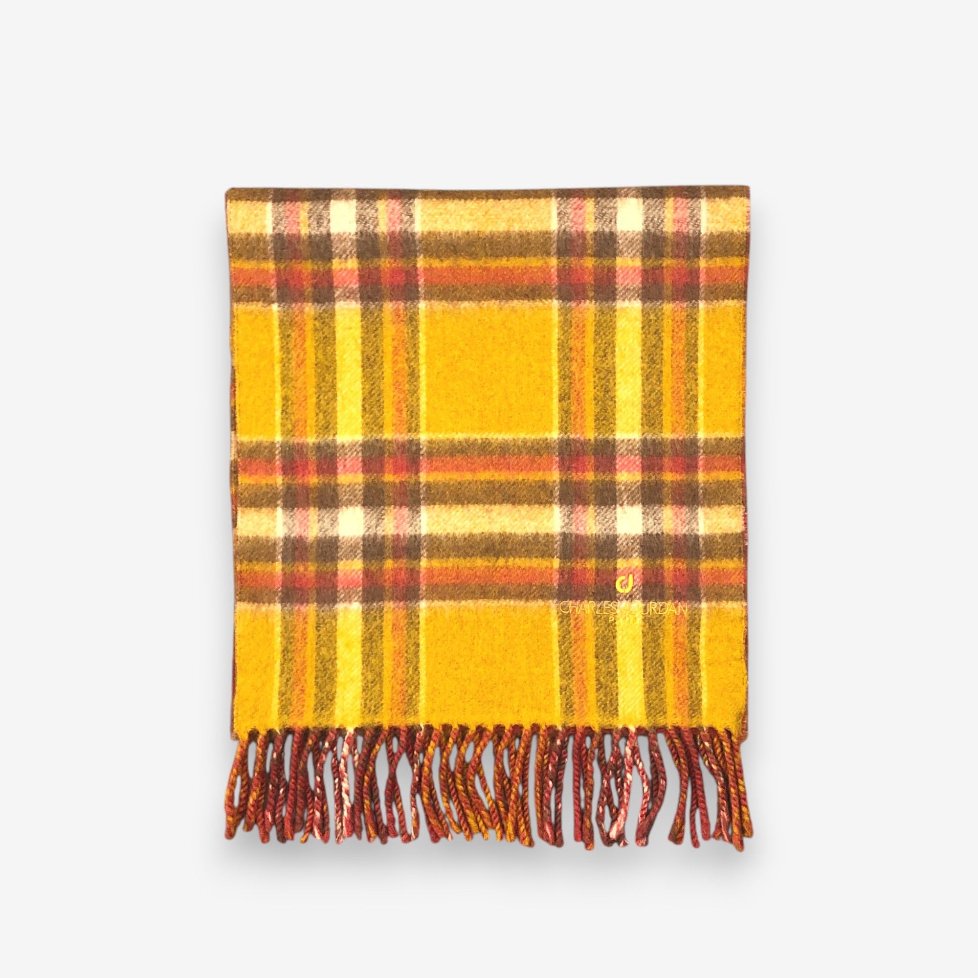 Charles Jourdan Vintage Charles Jourdan Scarf Muffler Wool Plaid Scarves Size ONE SIZE - 3 Thumbnail
