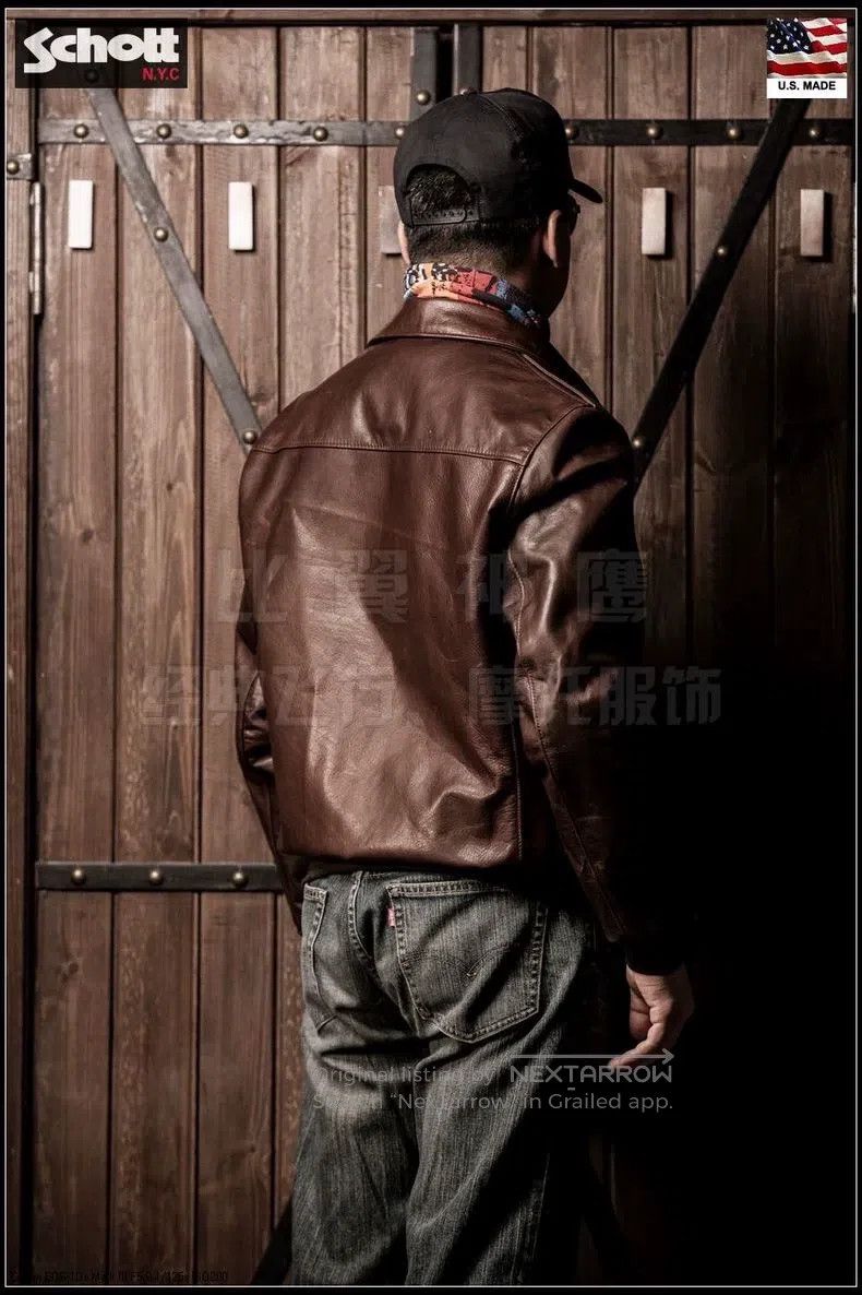 Schott Schott A2 flight leather jacket Size US M / EU 48-50 / 2 - 2 Thumbnail