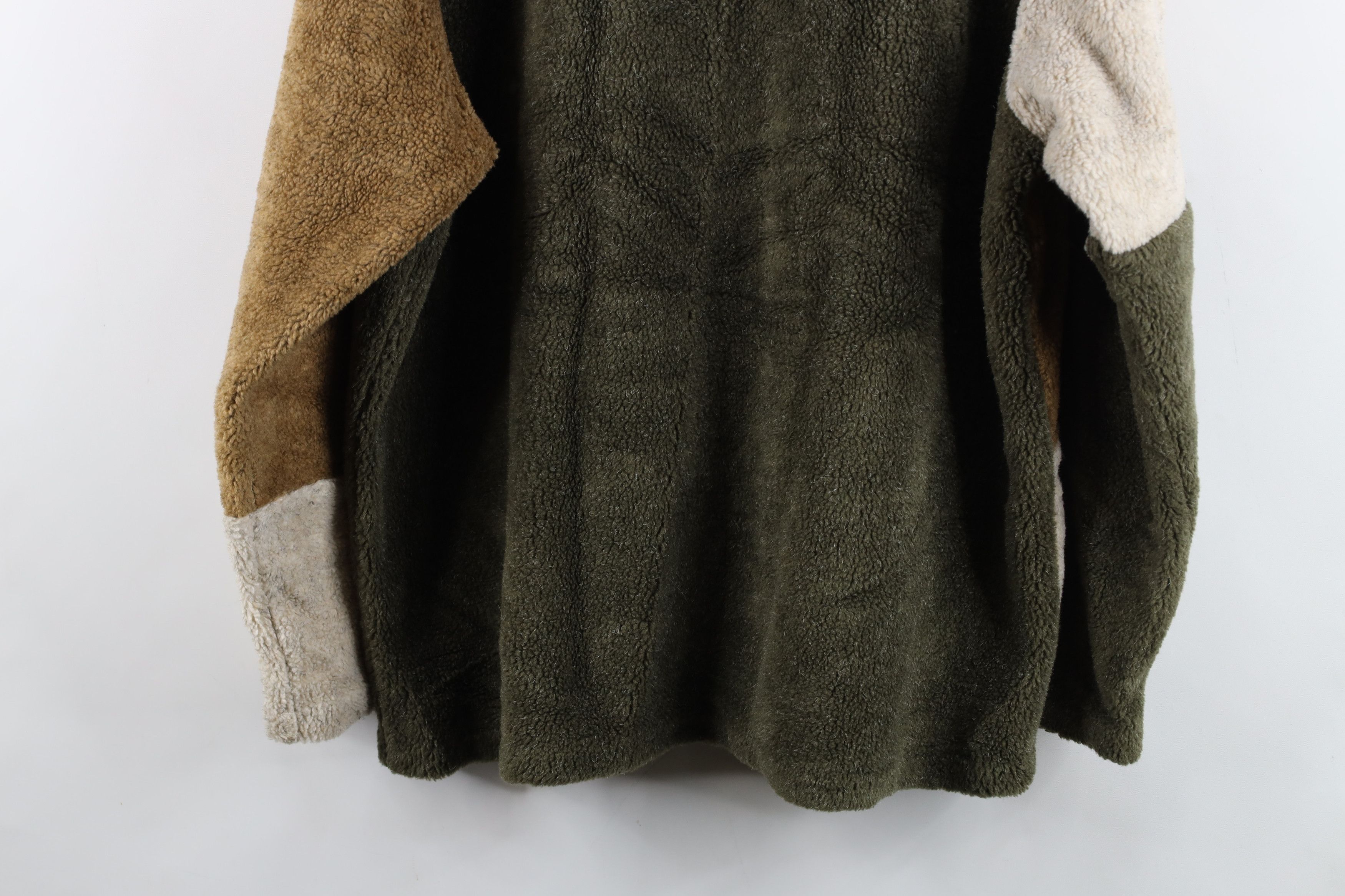 Vintage Vintage 90s Streetwear Block Deep Pile Fleece Sweater Jacket Size XL / US 12-14 / IT 48-50 - 12 Thumbnail