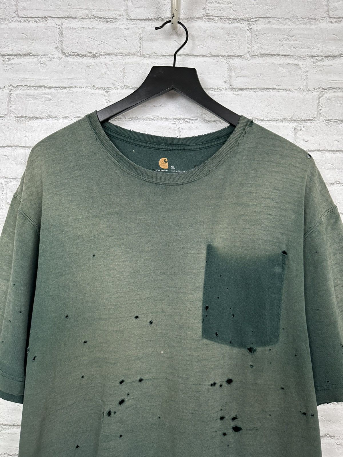 Carhartt (XL) BLASTED THRASHED Vintage Carhartt Ghost Pocket Shirt Size US XL / EU 56 / 4 - 3 Thumbnail