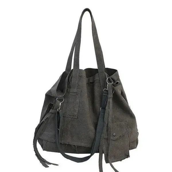 Vintage Izumi Vintage Canvas School Big Shopping Bag Handbag Size ONE SIZE - 3 Thumbnail