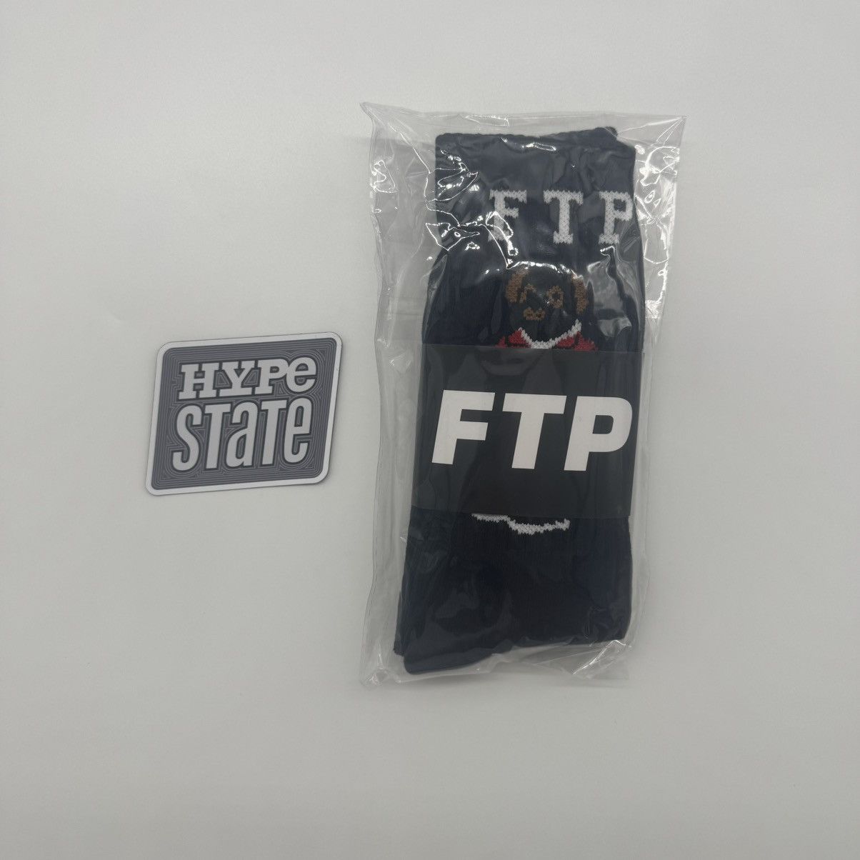 Fuck The Population FTP Bear Socks Navy Size ONE SIZE - 1 Thumbnail