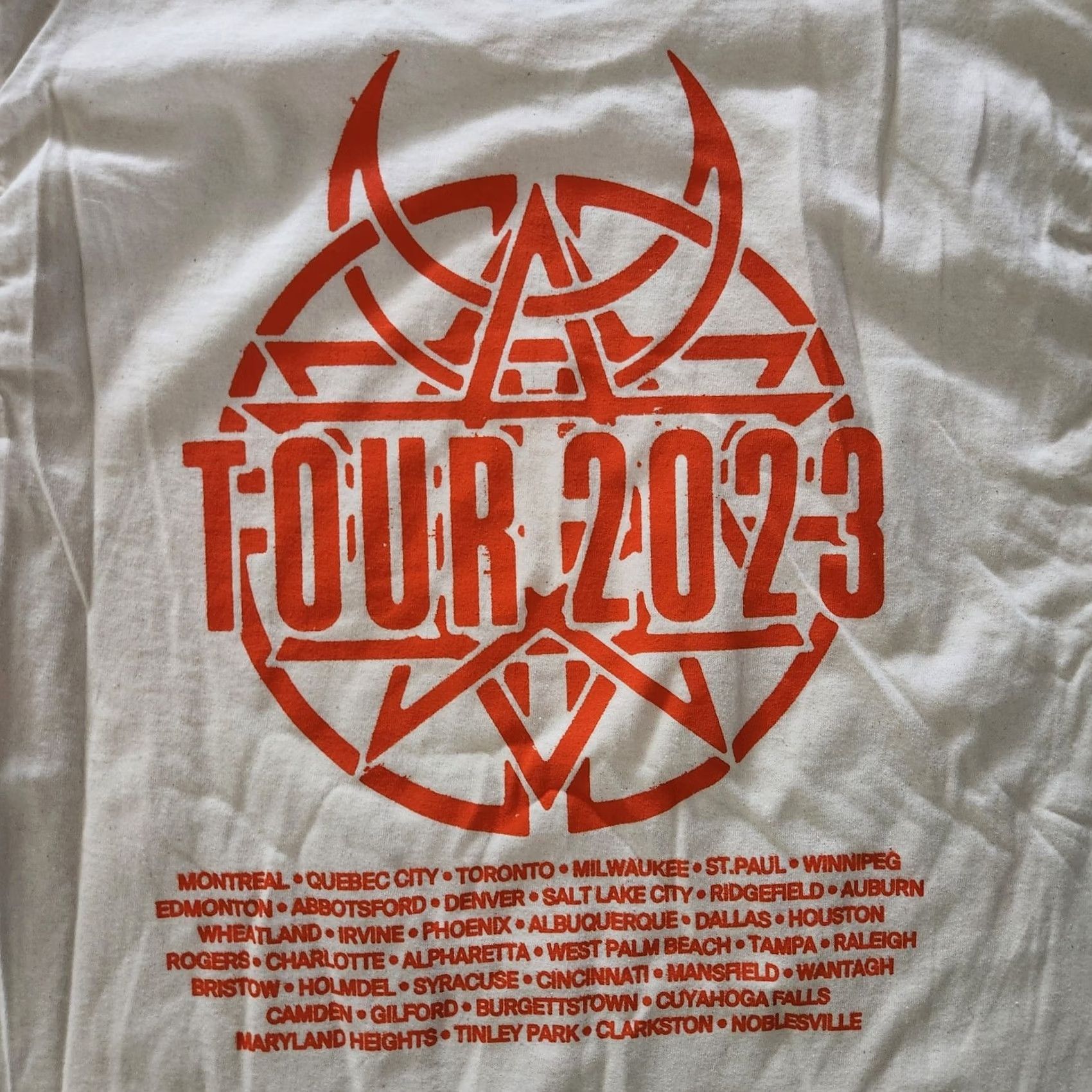 Doublet We Are Disturbed 2023 Tour Shirt Band Tee Double-Sided Rock Metal New L White Mens T-Shirt Size US L / EU 52-54 / 3 - 4 Thumbnail