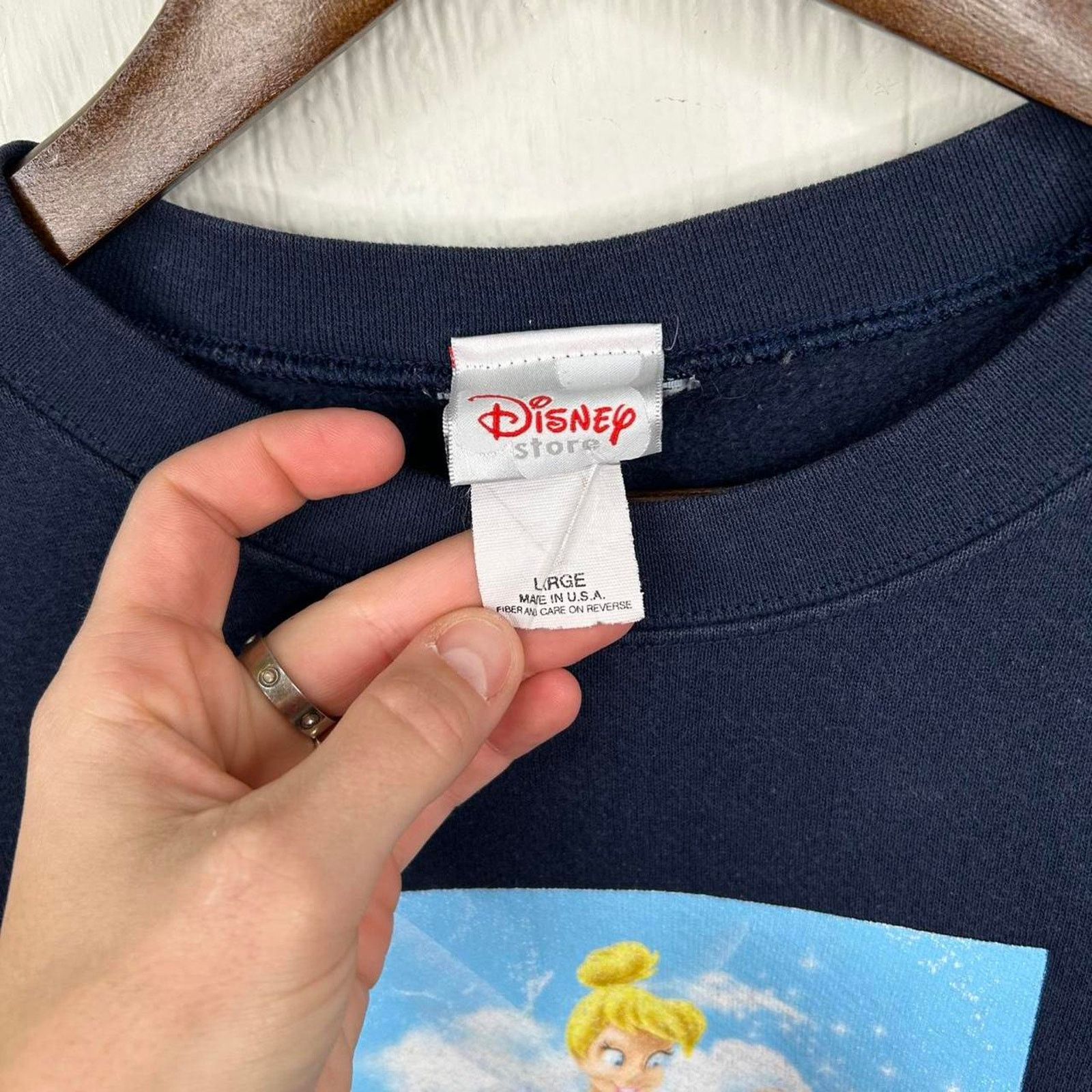 Disney Vintage 90’s Disney Tinker Bell Fairy Crewneck Size Large Size L / US 10 / IT 46 - 2 Thumbnail