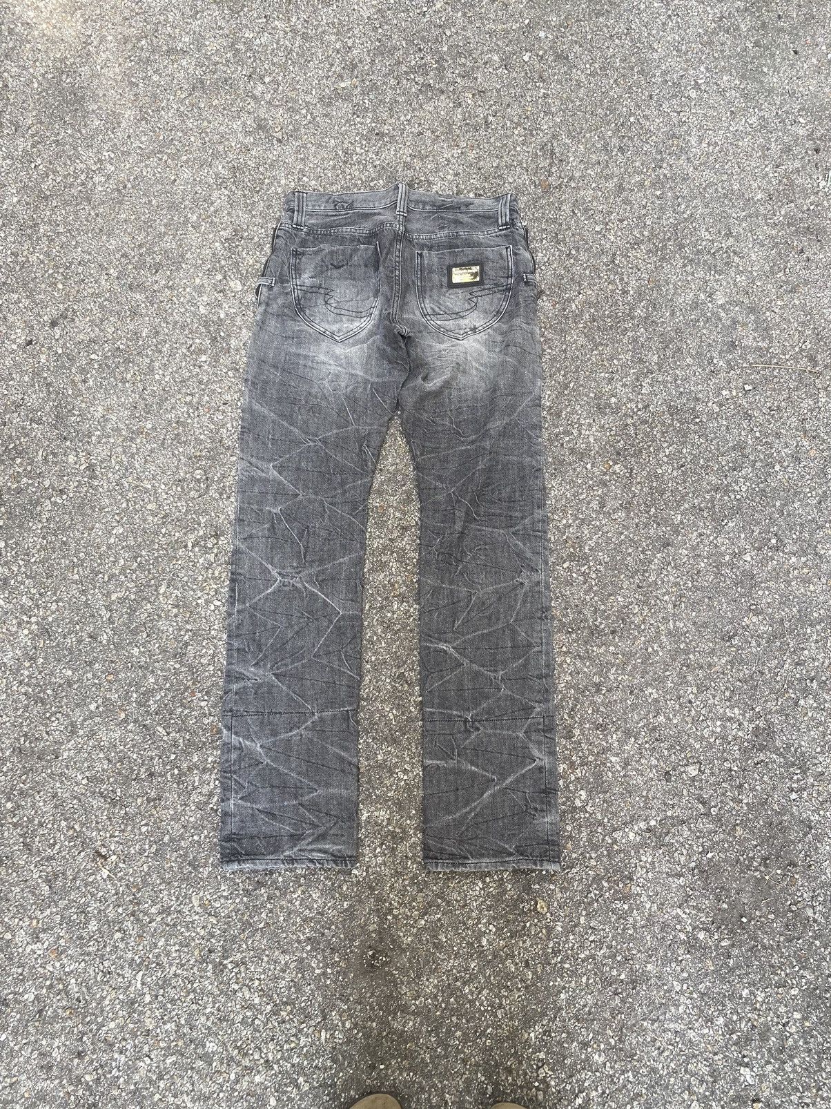 Beauty Beast Semanticdesign Jeans Faded Black Denim Size US 31 - 8 Thumbnail