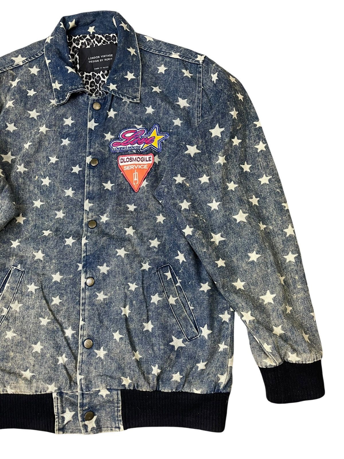 Rokit Vintage Rokit Denim Jacket Leopard Streetwear Size US M / EU 48-50 / 2 - 4 Thumbnail