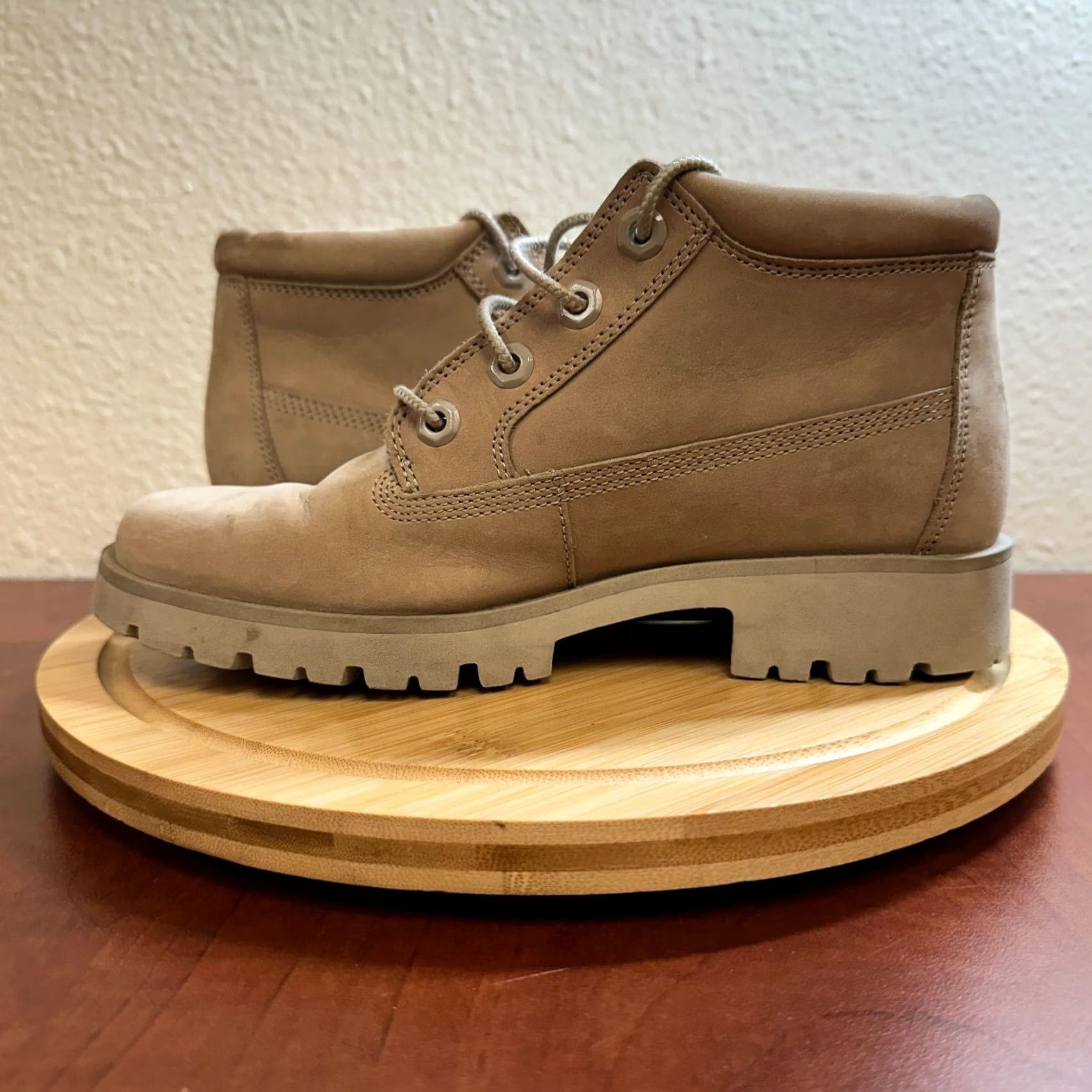 Timberland Timberland Boots Womens 6W Beige Mid Suede Lite Nellie Chukka Ankle Nubuck Tan - Boots - Women - Beige - W - Suede - Ankle - 6W Size US 6 / IT 36 - 6 Thumbnail