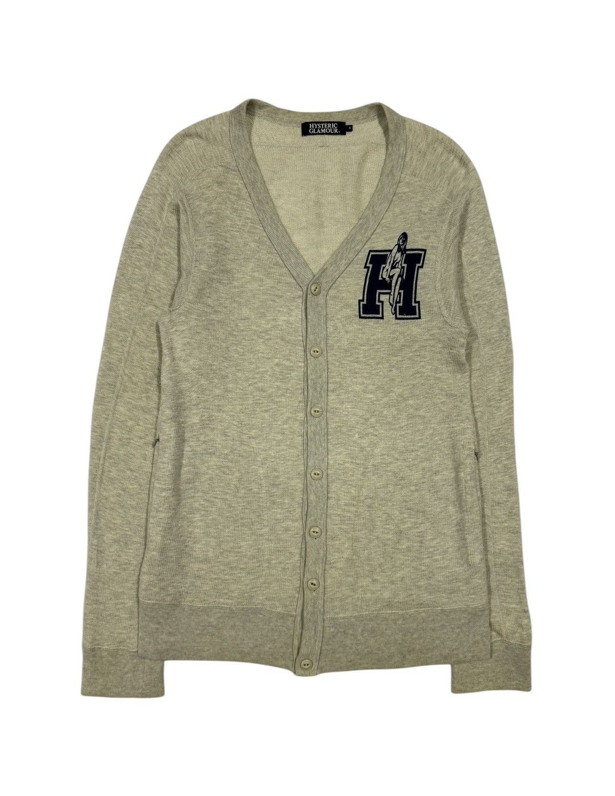 Hysteric Glamour Knit Cardigan V-Neck Iconic Logo Brand