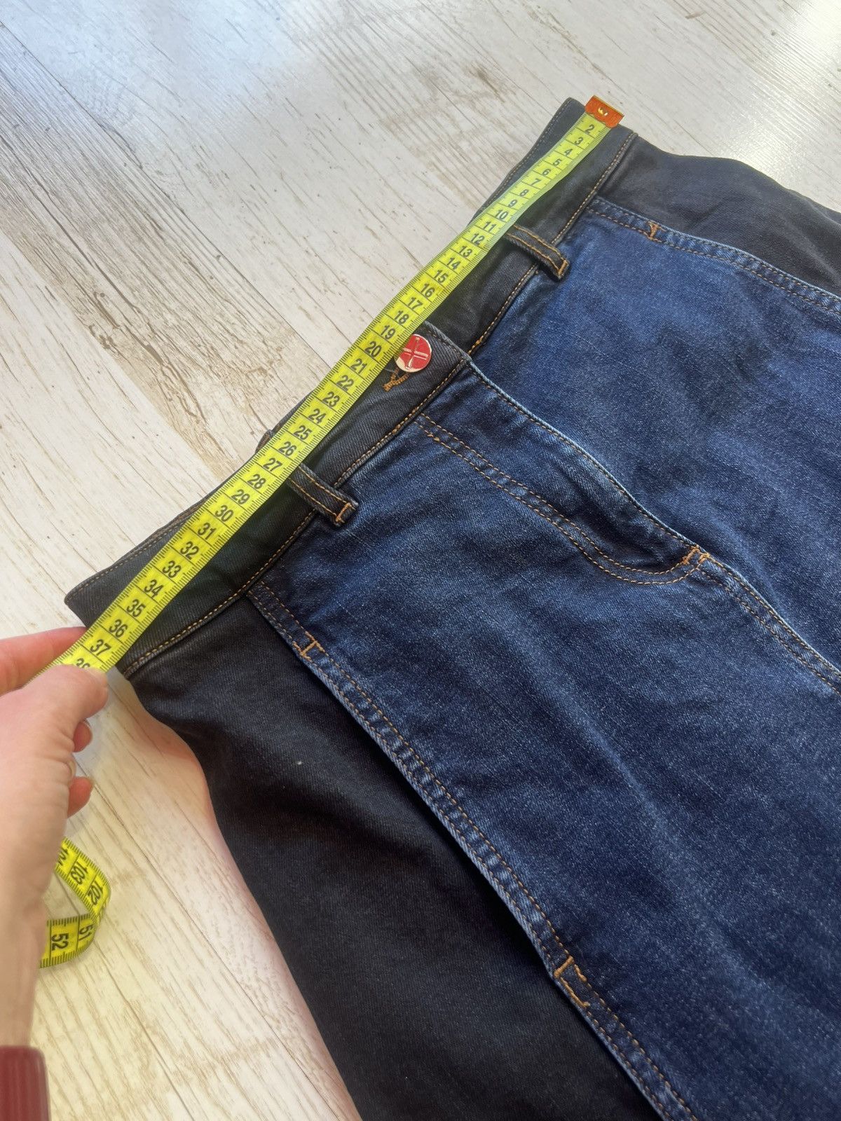 ME+EM ME+EM Denim Midi Skirt A-Line Blue Black Size 8 Size 27" / US 4 / IT 40 - 11 Thumbnail