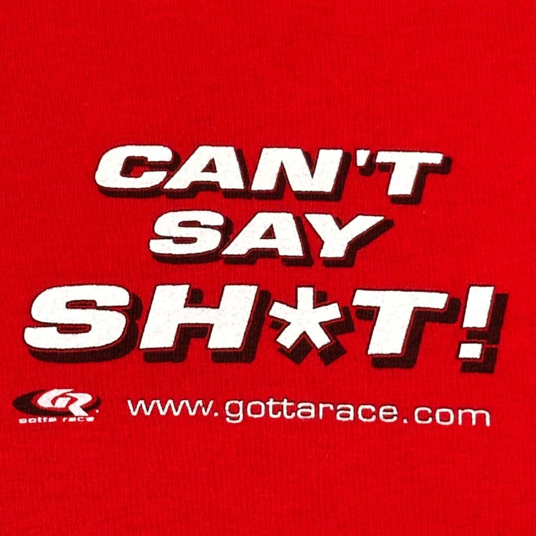 Delta VINTAGE Gotta Race Shirt Adult LARGE Red Cant Say Sht Funny Auto Trackside Y2K Shirt Men's Blue Size US L / EU 52-54 / 3 - 3 Thumbnail