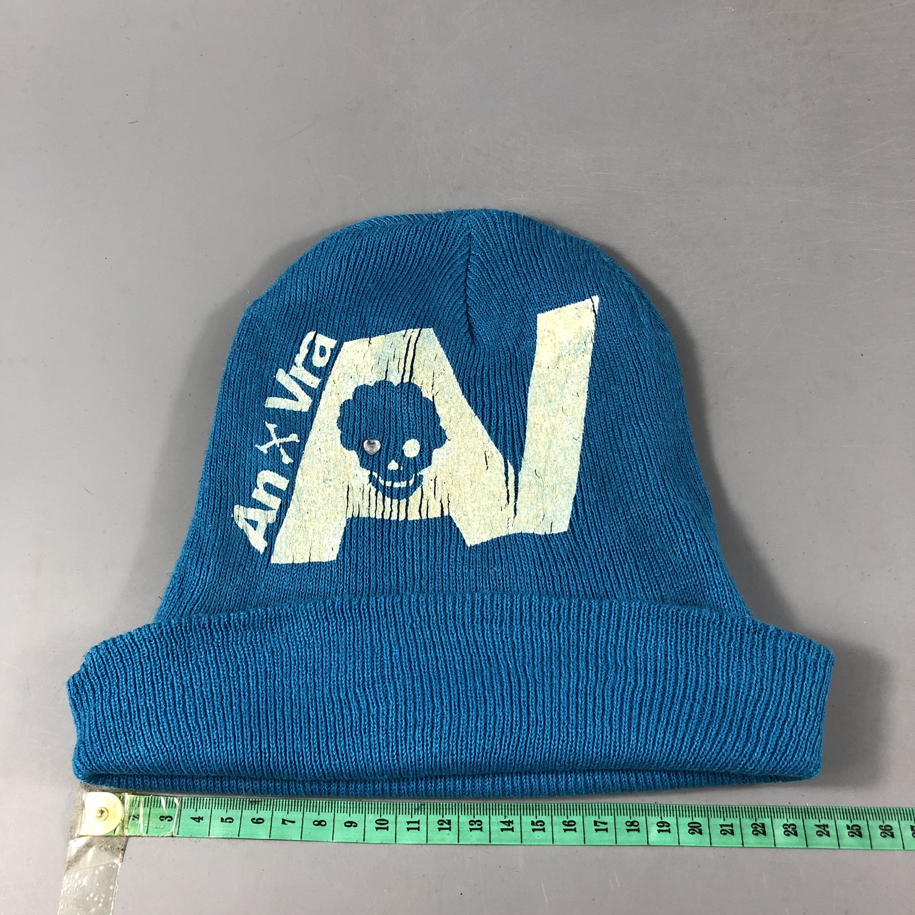 Vintage An X Vra Skull Beanie Snowcap Snow Hat B880 Size ONE SIZE - 3 Thumbnail