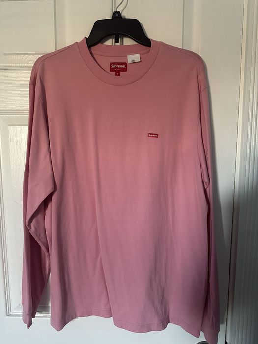 Supreme Pink Supreme Small Box Logo Long Sleeve | Grailed