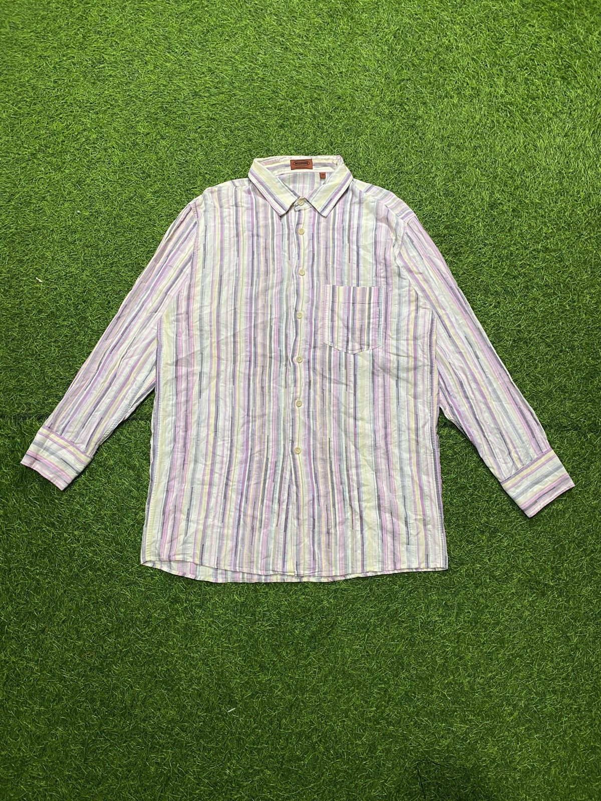 Designer × Missoni vintage shirt missoni distressed Size US L / EU 52-54 / 3 - 2 Thumbnail