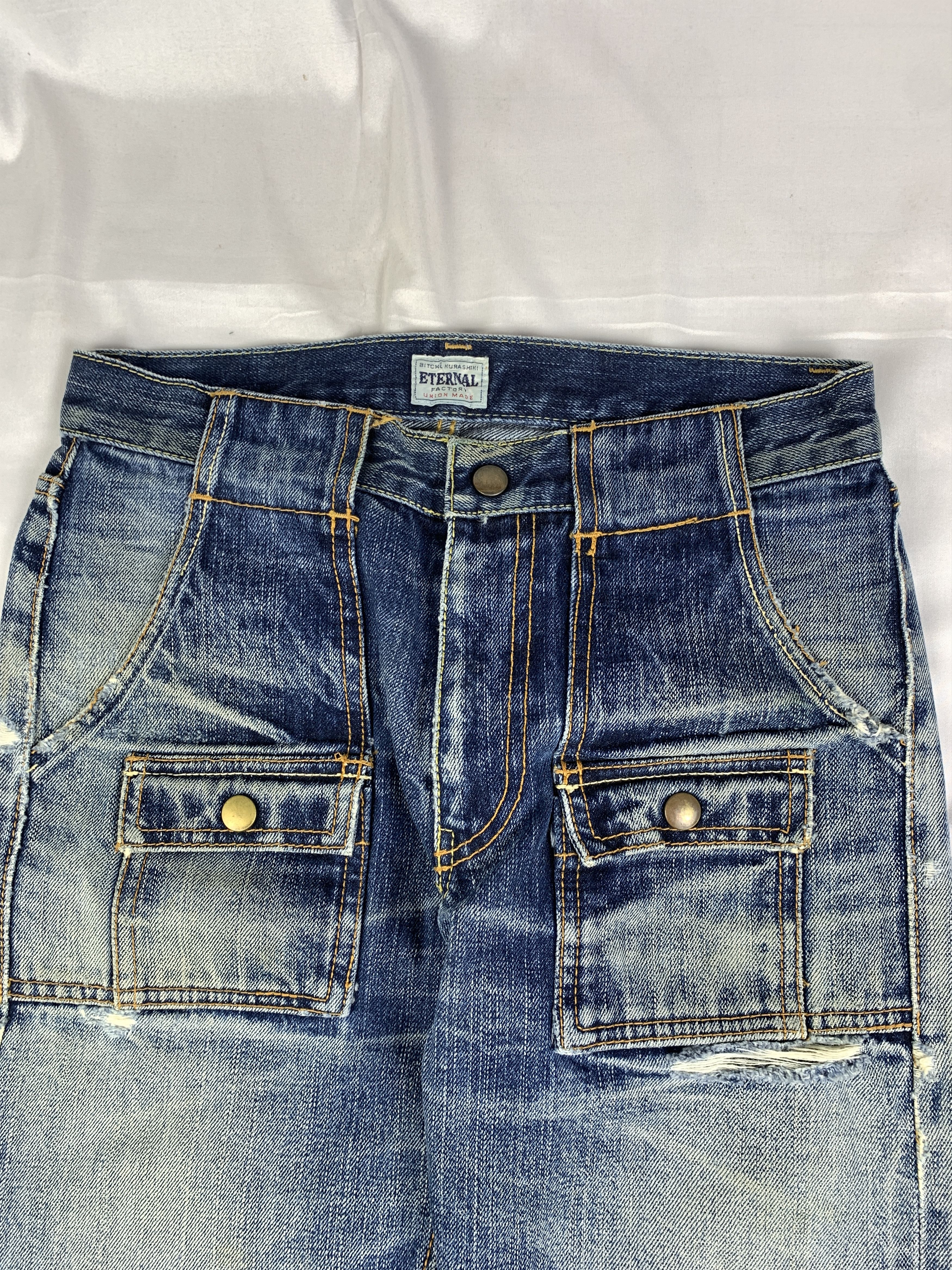 Eternal 2000s Eternal Trash Blue Selvedge Denim Jeans (28) Size 28" / US 6 / IT 42 - 6 Thumbnail
