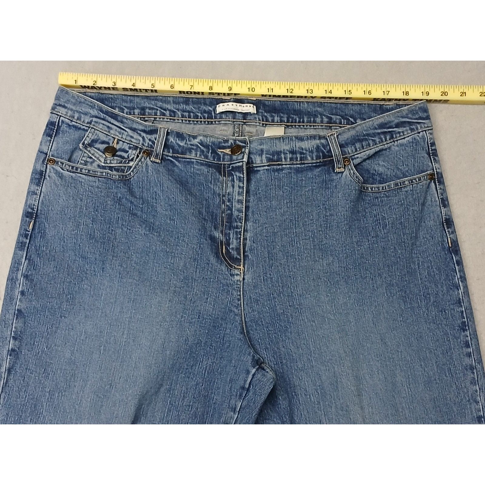 Other Crazy Horse (18) Womens Straight Stretch Blue Denim Jeans Size 40" / US 18 - 3 Thumbnail