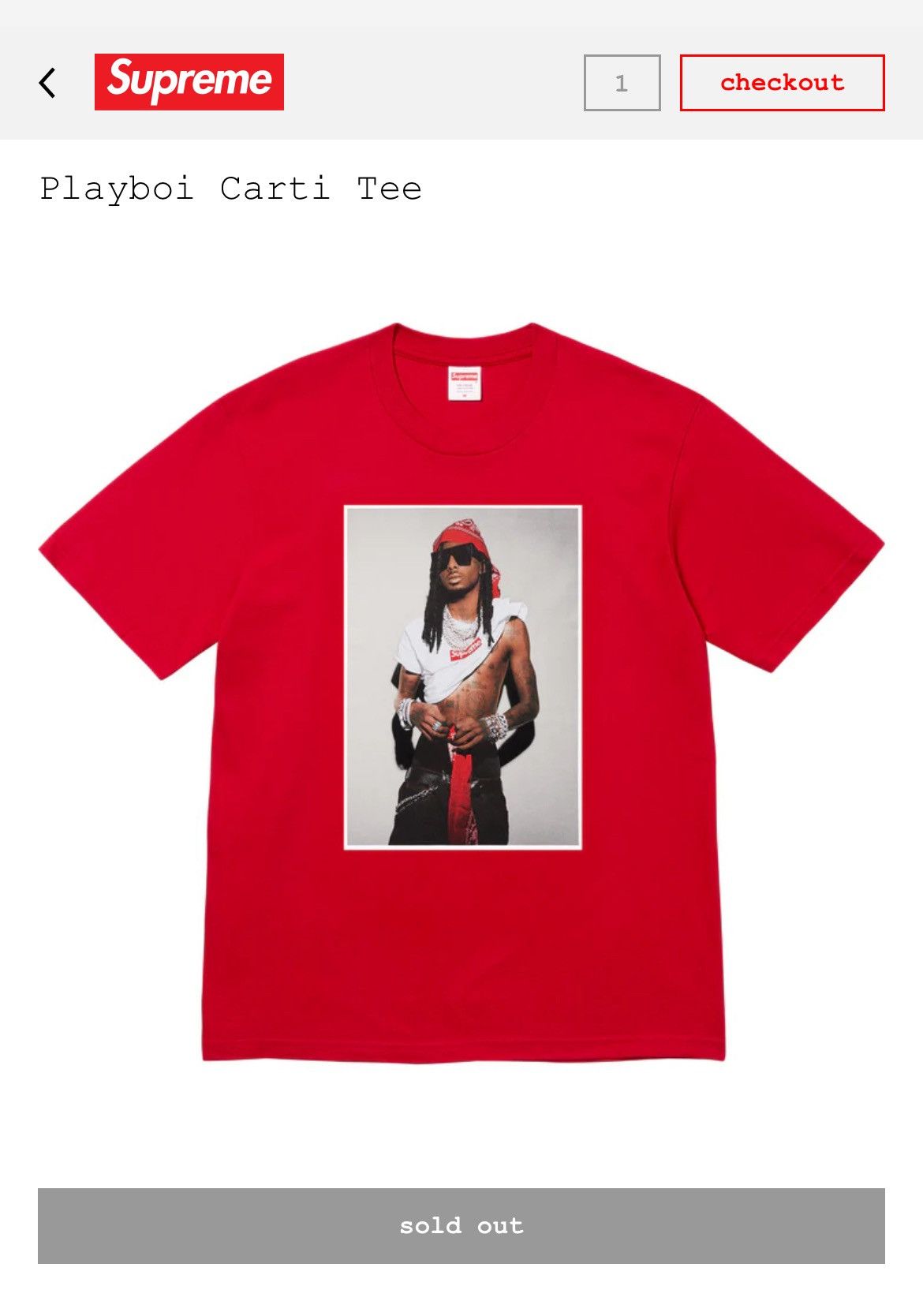 Supreme Playboi carti for supreme | Grailed