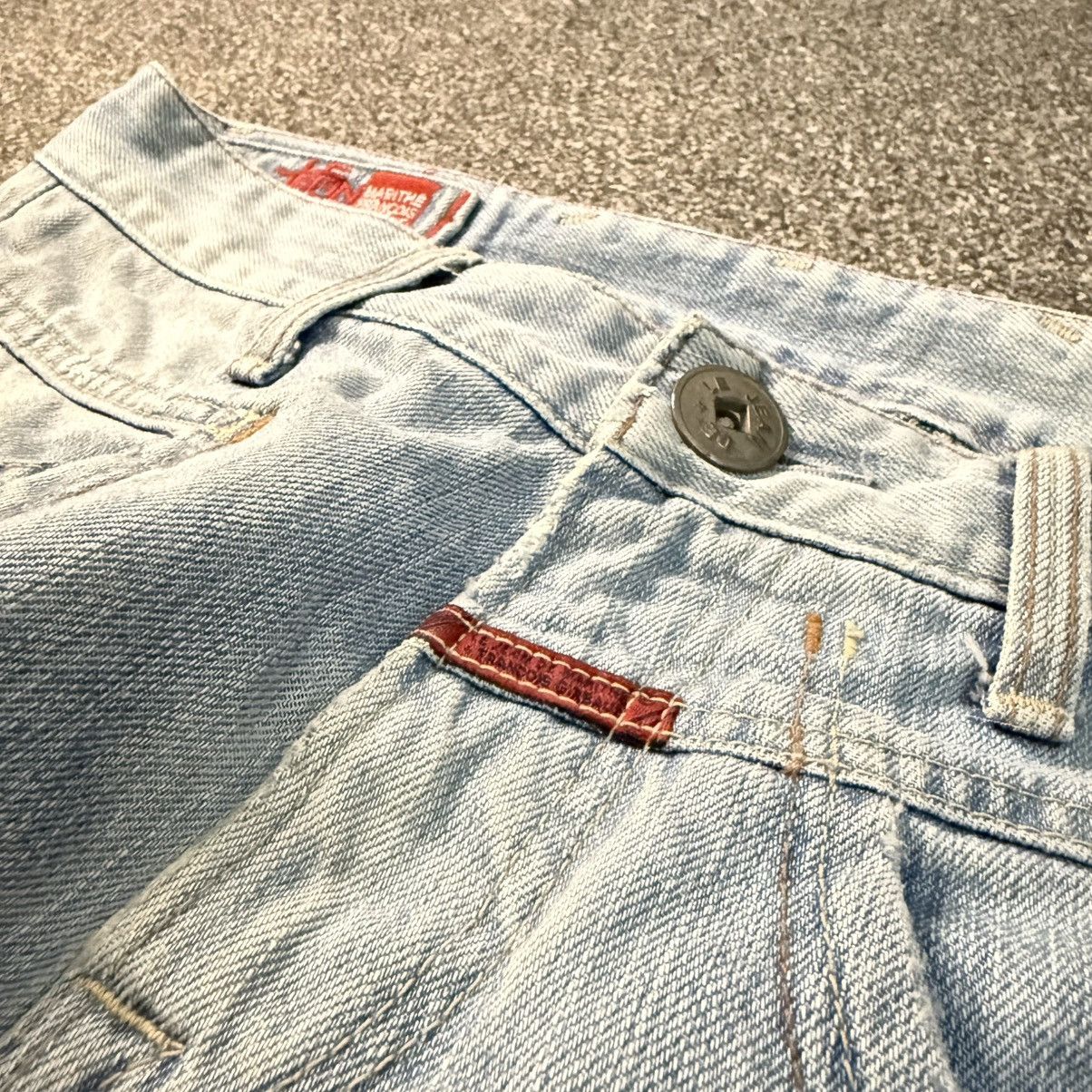 Marithe + Francois Girbaud 2000 y2k MFG Fashionista Light Wash Blue Distressed Denim Size US 31 - 8 Thumbnail