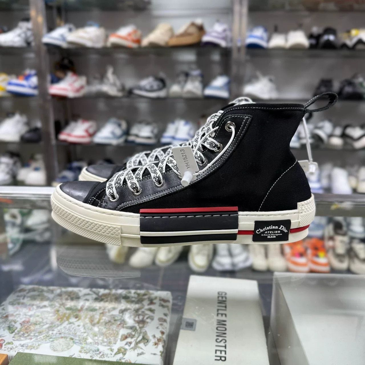 Dior DIOR High-Top Black Red Sneakers Size US 8 / EU 41 - 3 Thumbnail