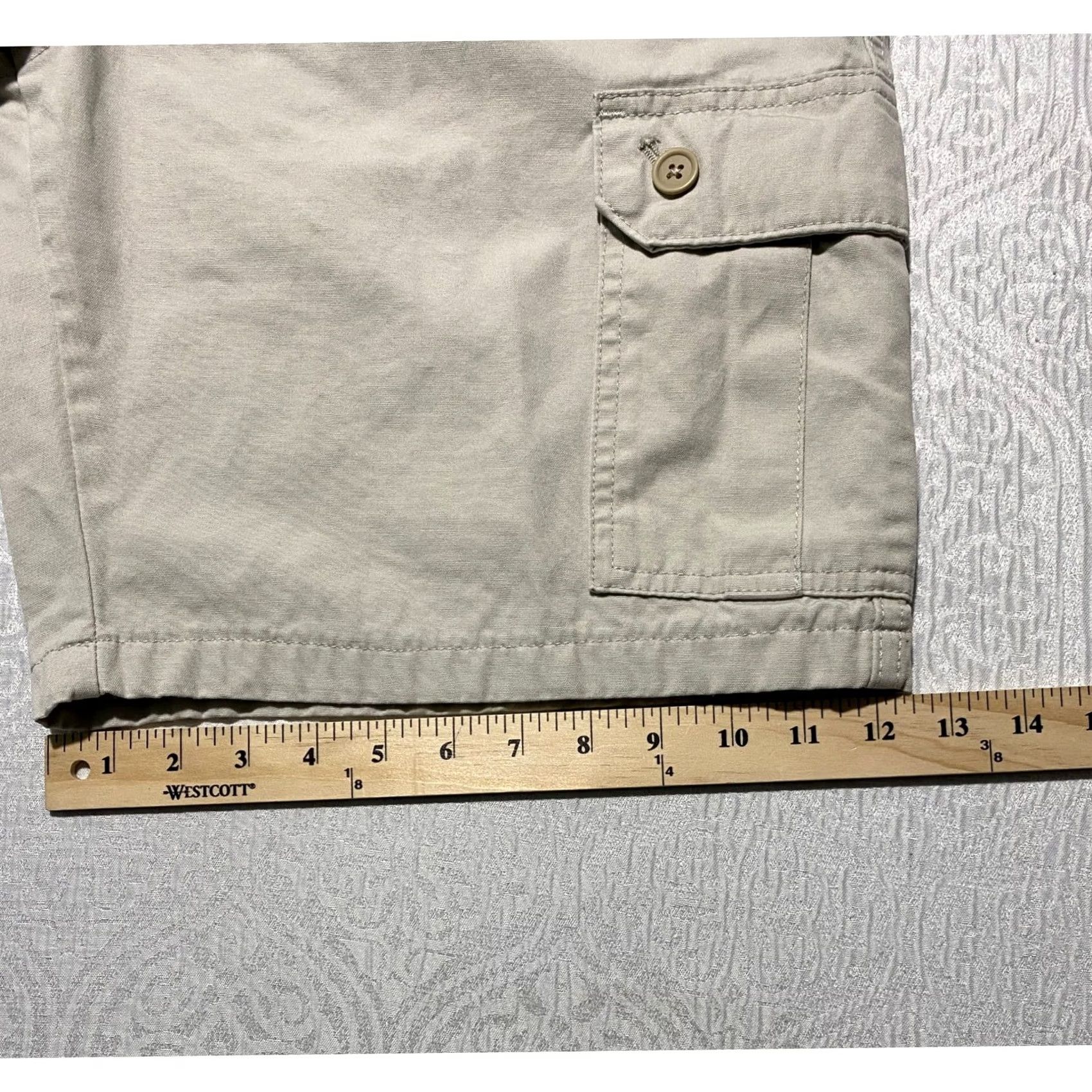 Chaps Chaps Cargo Shorts Mens 36 Tan Cotton Twill 9.5 Inseam Regular Cargo Pocket Placeholder? Size US 36 / EU 52 - 7 Thumbnail