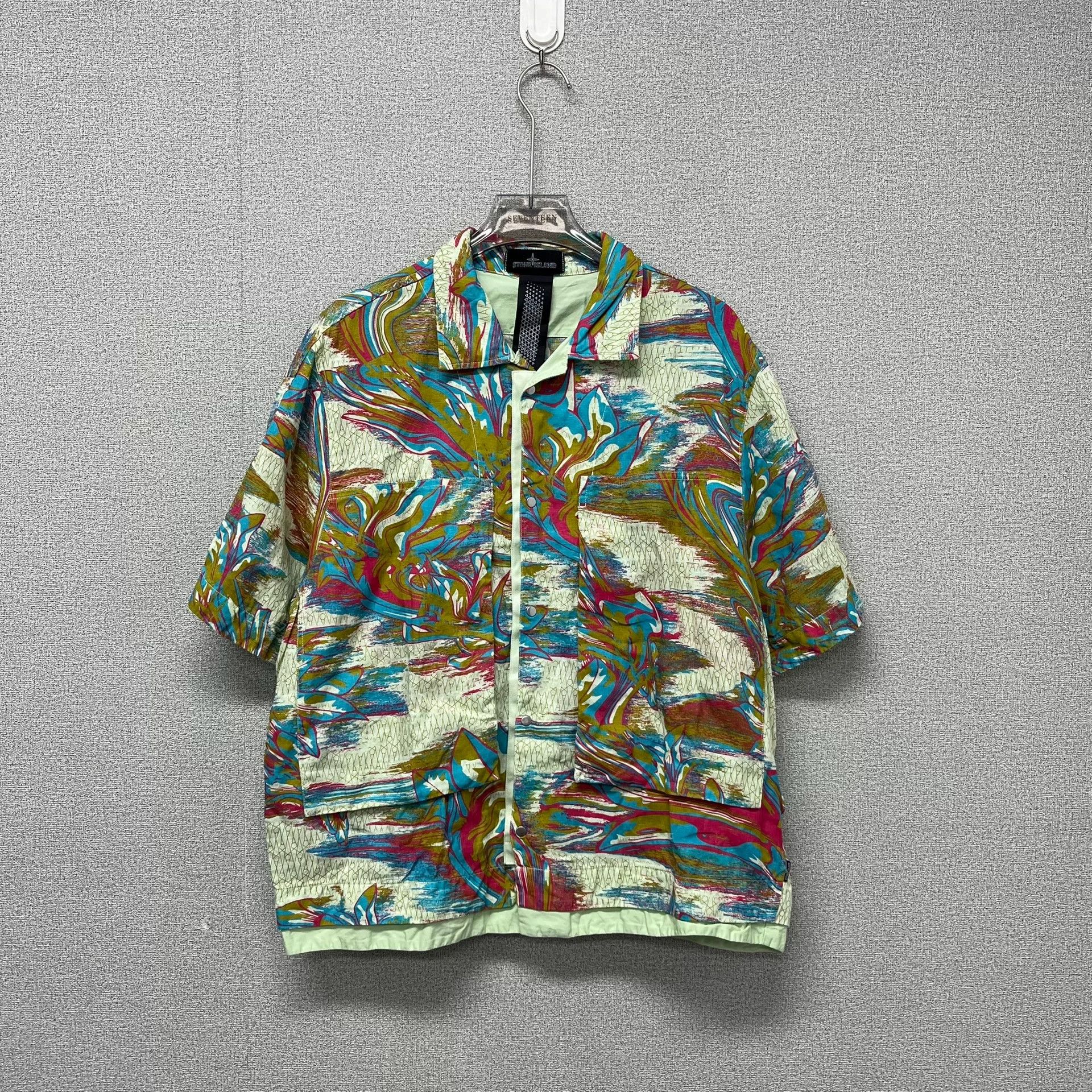 Stone Island Shadow Project Stone Island Hawaiian Short Sleeve Shirt Size US L / EU 52-54 / 3 - 1 Thumbnail