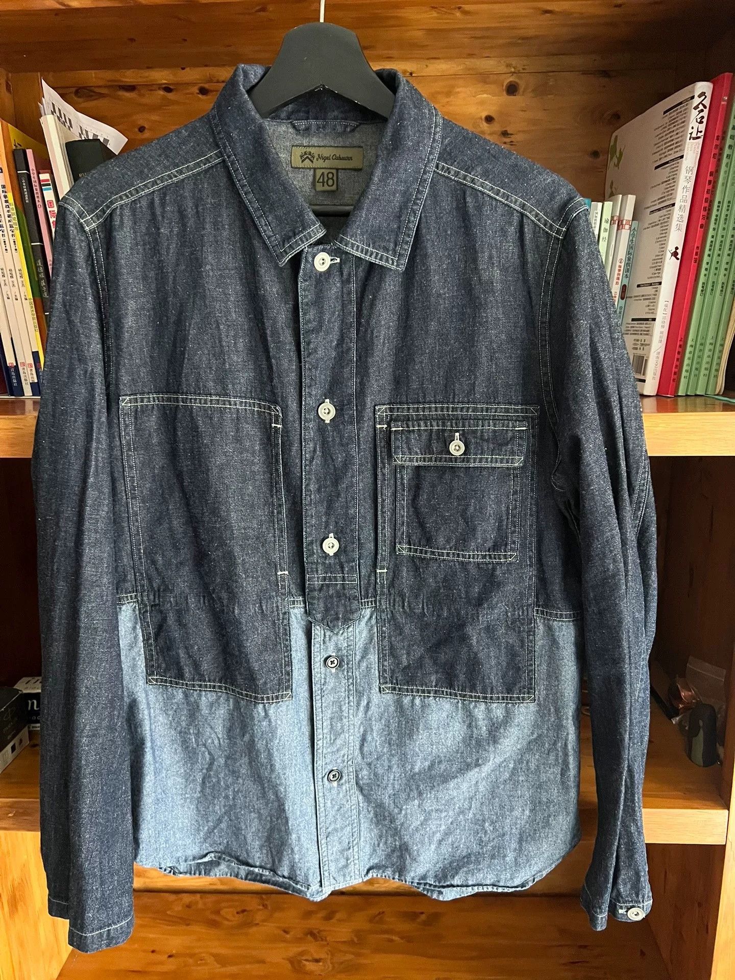 Nigel Cabourn Nigel Cabourn Indigo Patchwork Workwear Shirt Size US M / EU 48-50 / 2 - 4 Thumbnail