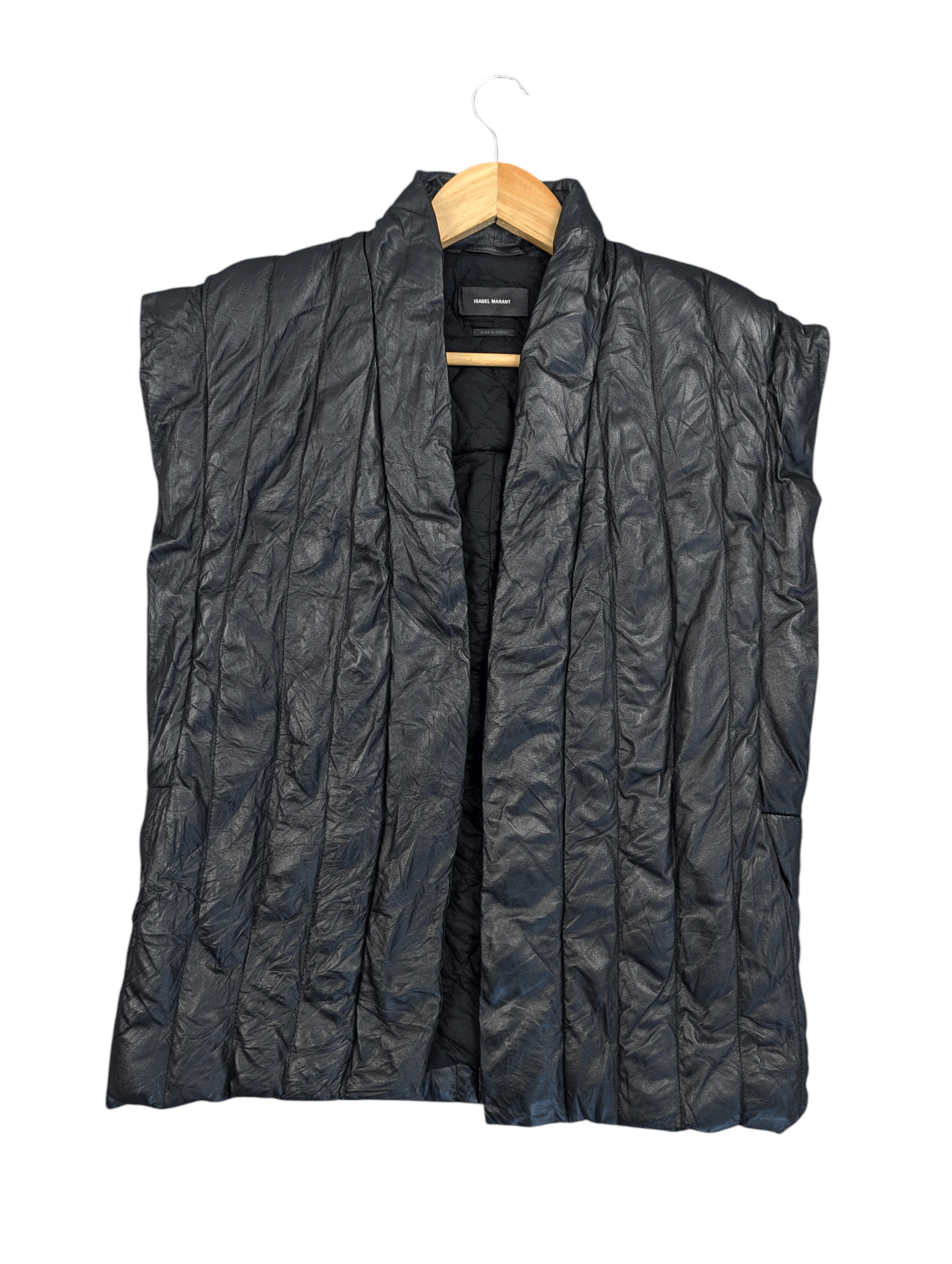 Isabel Marant Isabel Marant Black Leather Vest Jacket Size 36 Size XS / US 0-2 / IT 36-38 - 1 Thumbnail
