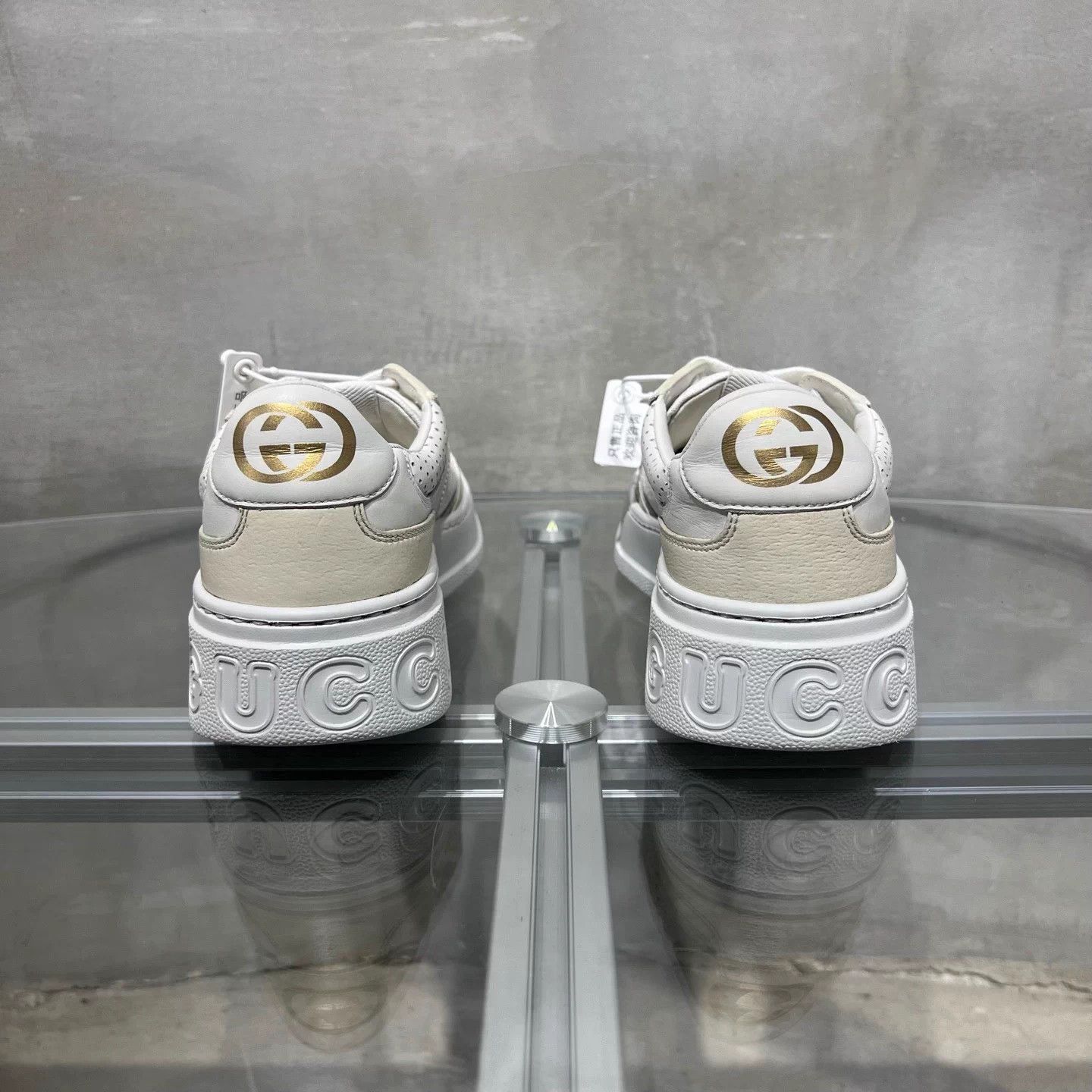 Gucci GUCCI Rhyton Sneakers White & Gray EUR 38 with box Size US 7 / IT 37 - 6 Thumbnail