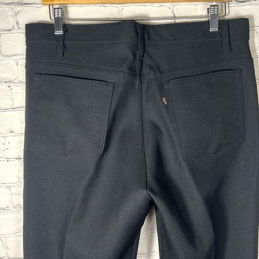 Levi's VINTAGE Levi’s Black Dacron Polyester Pants Trousers Men W36 L32 Made in USA Dress Pants Inseam 32 Size US 36 / EU 52 - 6 Thumbnail