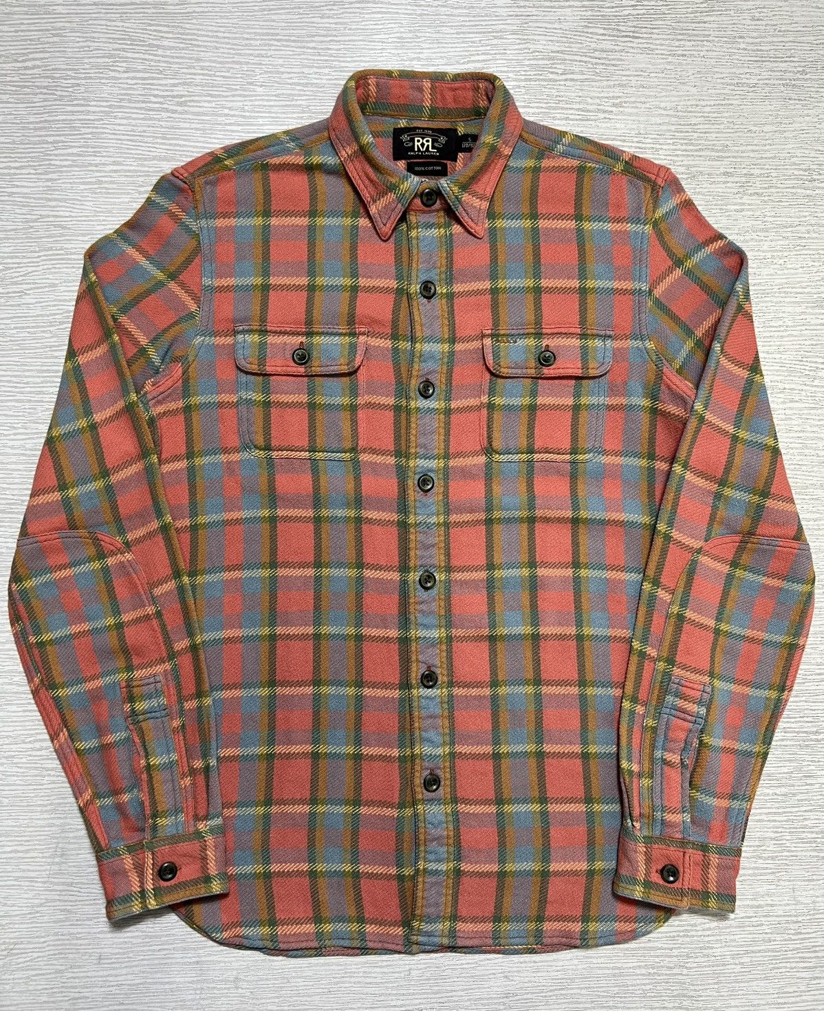 RRL Ralph Lauren RRL Ralph Lauren - Cameron Plaid Cotton Twill Flannel Shirt Size US S / EU 44-46 / 1 - 2 Thumbnail