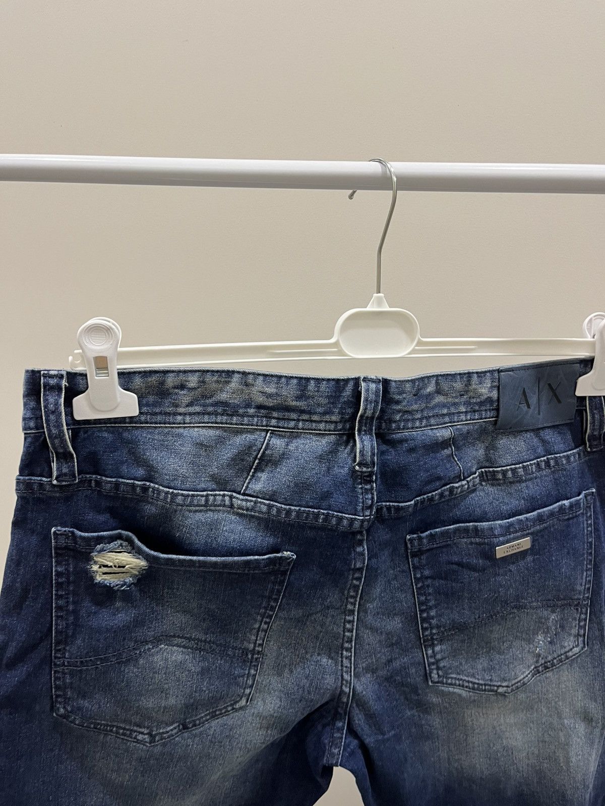 Japanese Brand Vintage Emporio Armani Y2K Denim Straight Jeans Old Money Size US 34 / EU 50 - 6 Thumbnail