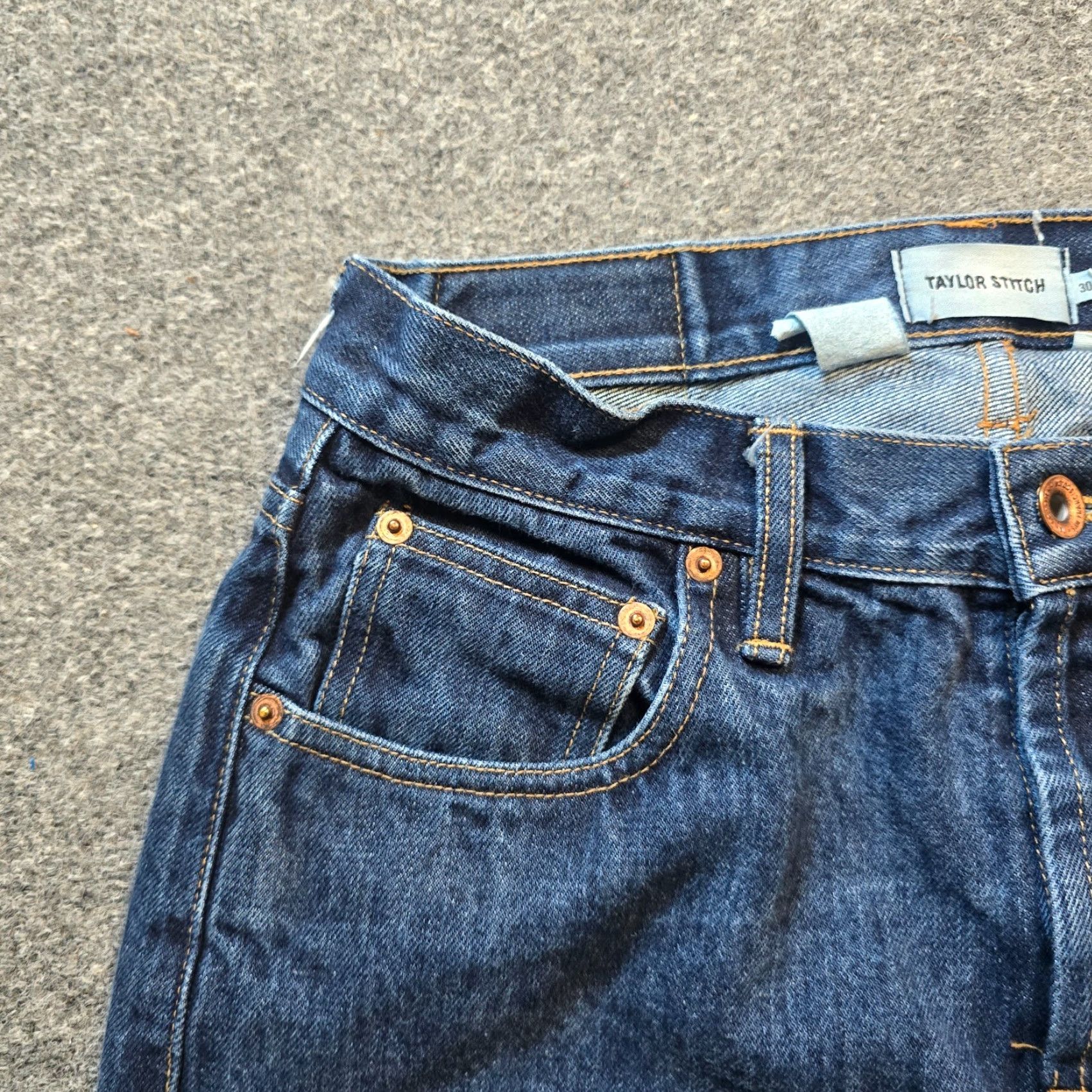 Taylor Stitch Taylor Stitch Jeans Men 30x34 Blue Slim Fit Dark Wash Skinny Classic Casual Jeans Regular Mens Size US 30 / EU 46 - 3 Thumbnail