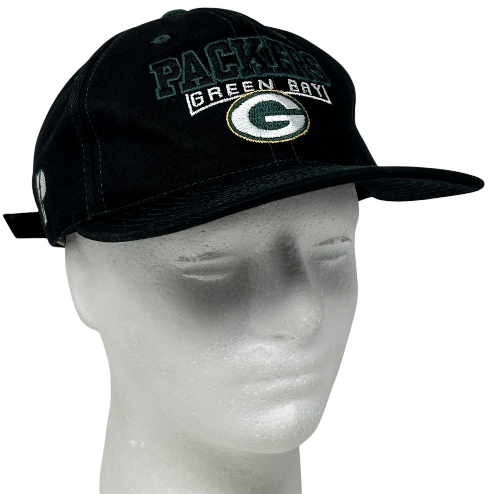 Pro Player Vintage 90s Green Bay Packers Hat Baseball Cap NFL Black Size ONE SIZE - 11 Thumbnail