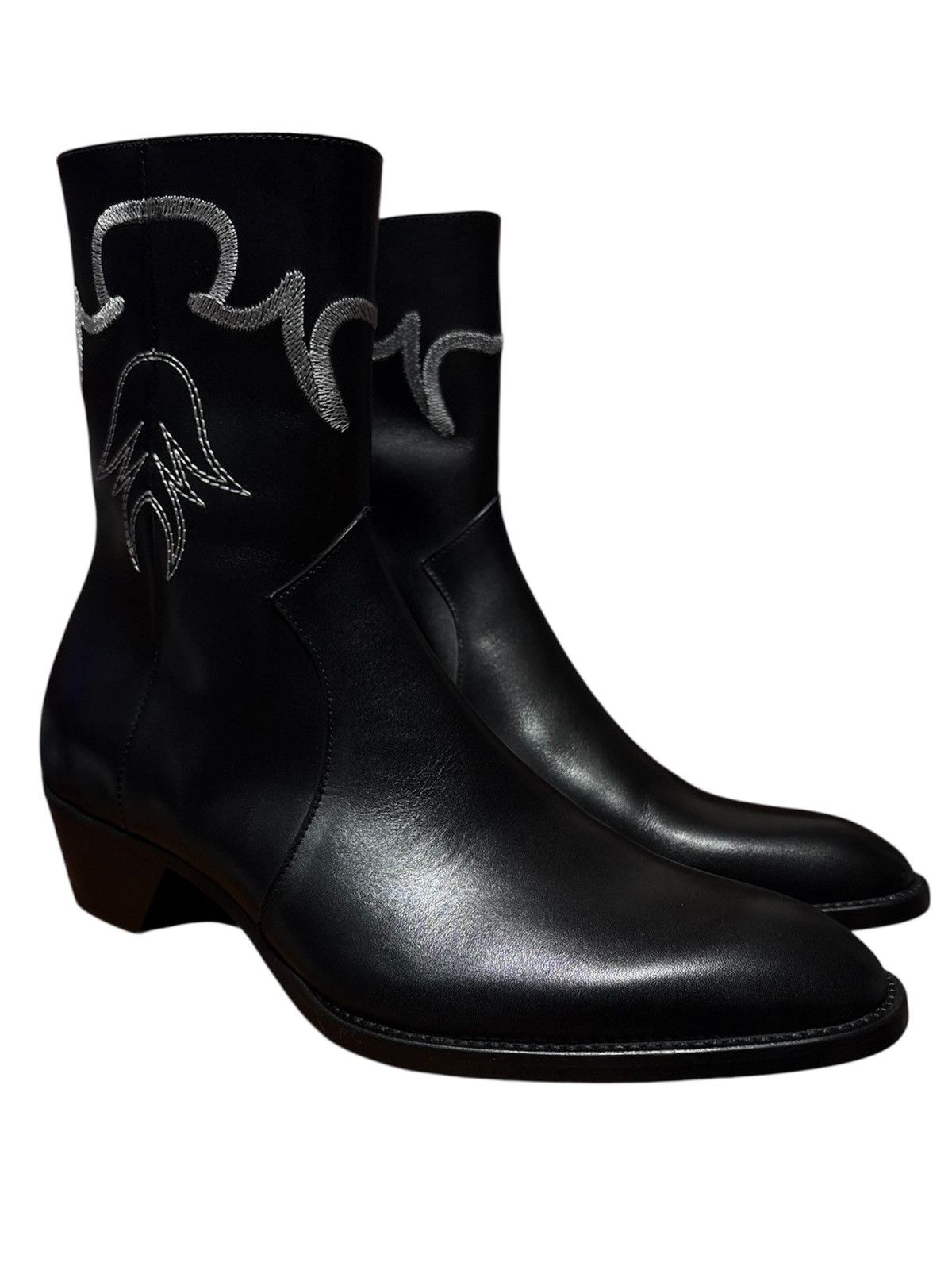 Jarod John Leonard JJL Western Embroidered Leather Boots Size US 10 / EU 43 - 3 Thumbnail
