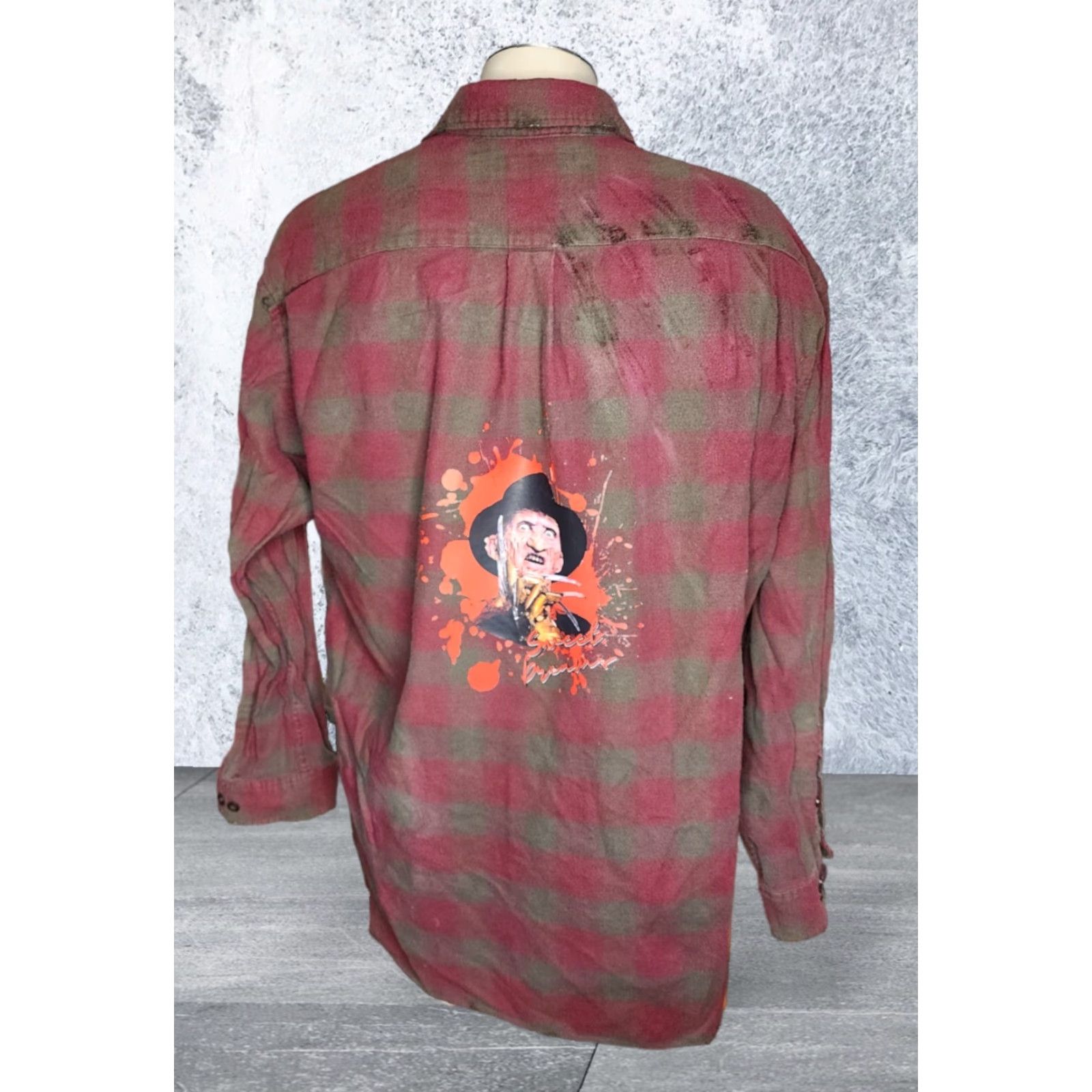 Banana Republic VINTAGE Banana Republic Flannel Shirt Mens L Halloween 80s 90s Halloween Graphic Print Distressed Logo Button Cotton Plaid Size US L / EU 52-54 / 3 - 2 Thumbnail