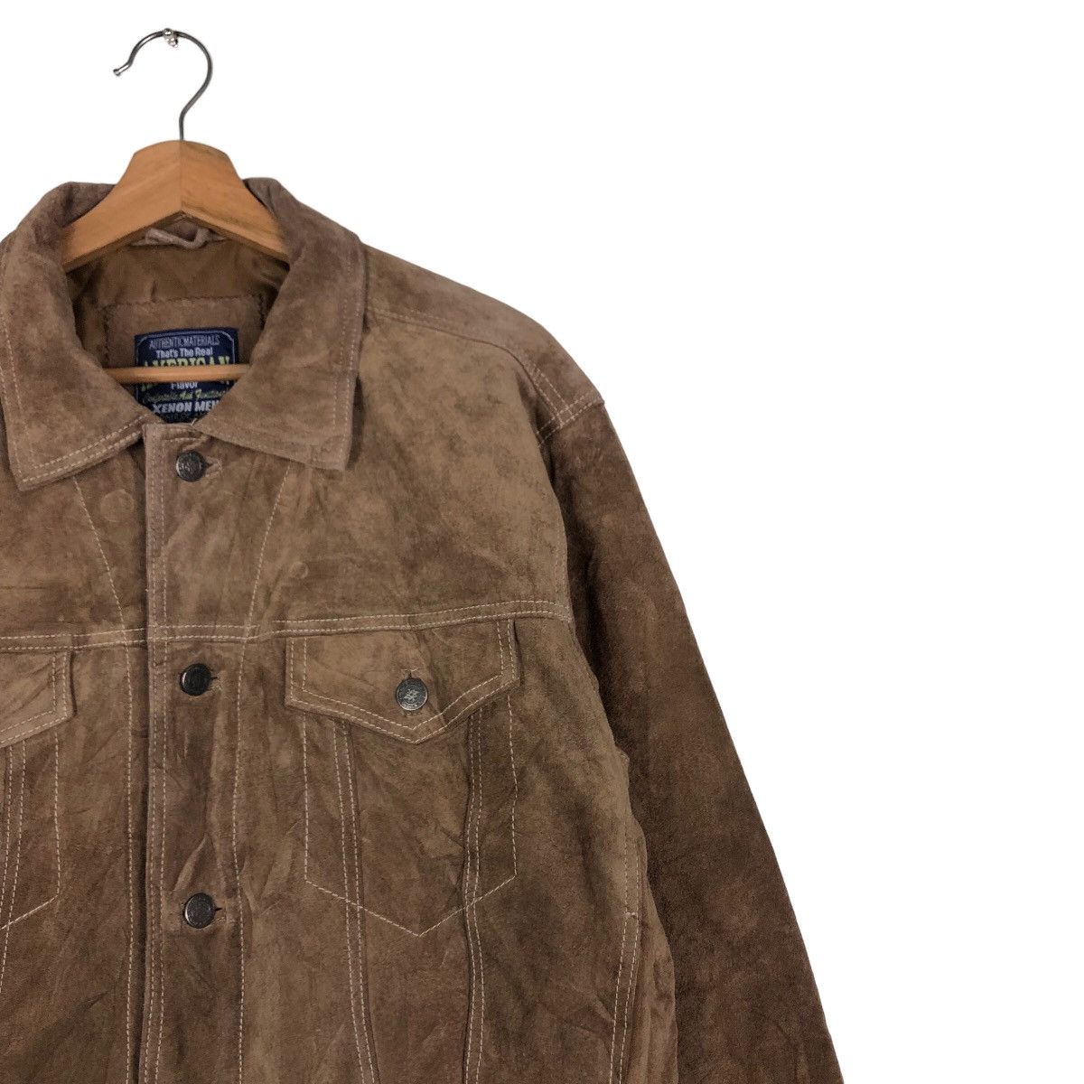 Japanese Brand VINTAGE BIKER LEATHER JACKET TRUCKER XENON MAN ISSEY MIYAKE Size US L / EU 52-54 / 3 - 6 Thumbnail