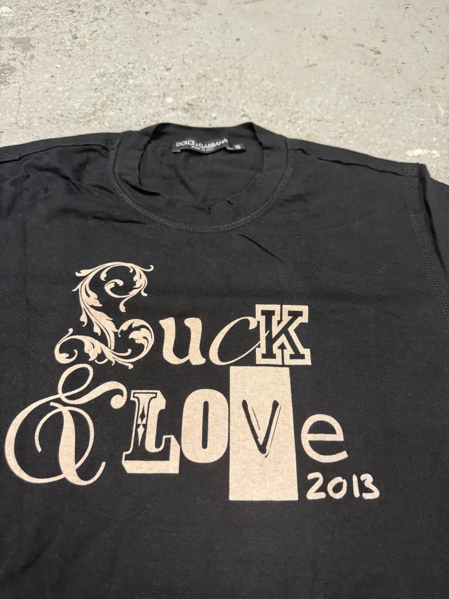 Dolce & Gabbana FW2013 Dolce & Gabbana Fuck Love Black T-Shirt Size S / US 4 / IT 40 - 5 Thumbnail