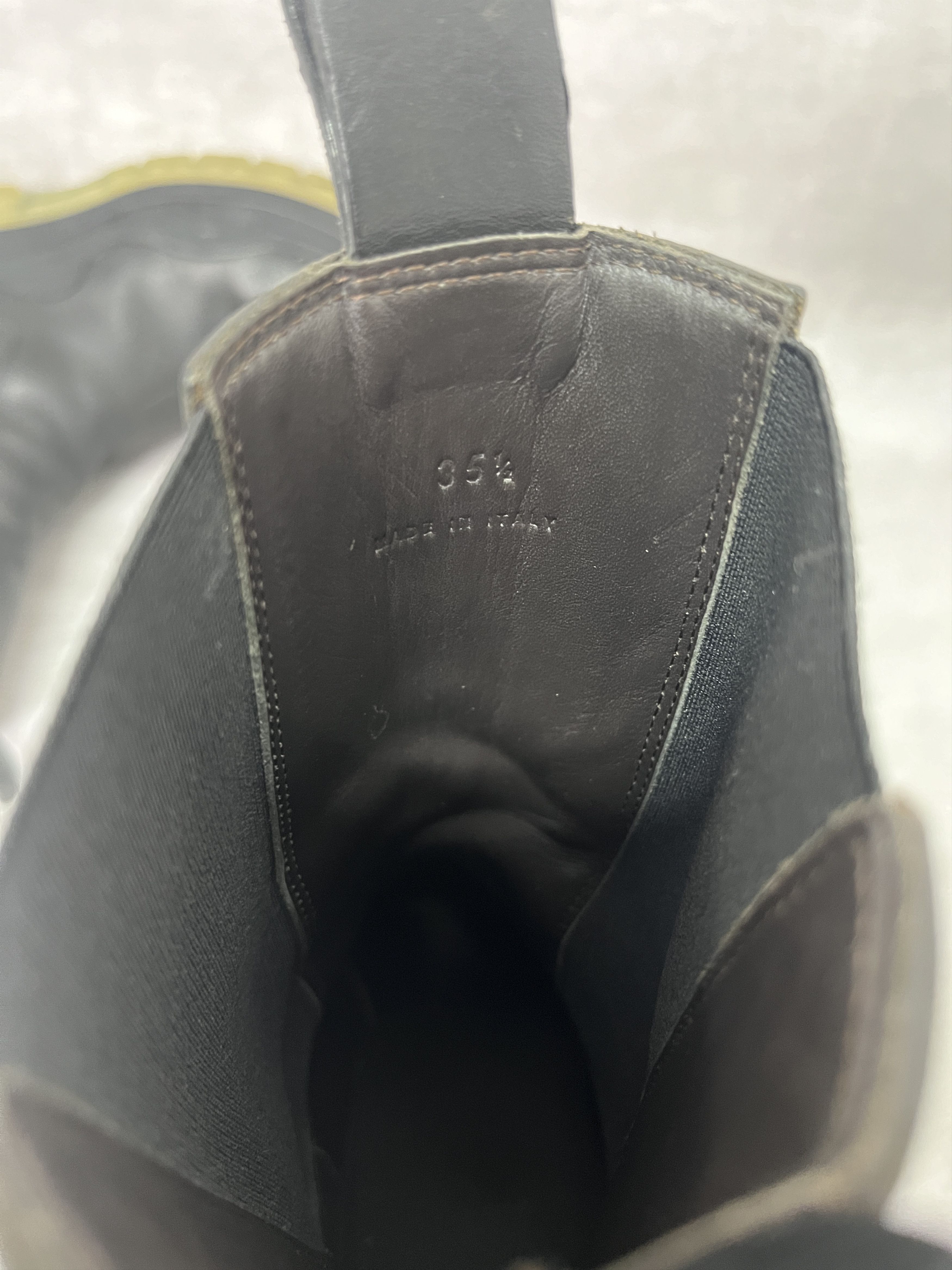 Bottega Veneta Bottega Veneta Black Tire Chelsea Leather Boots Size US 4.5 / IT 34.5 - 9 Thumbnail
