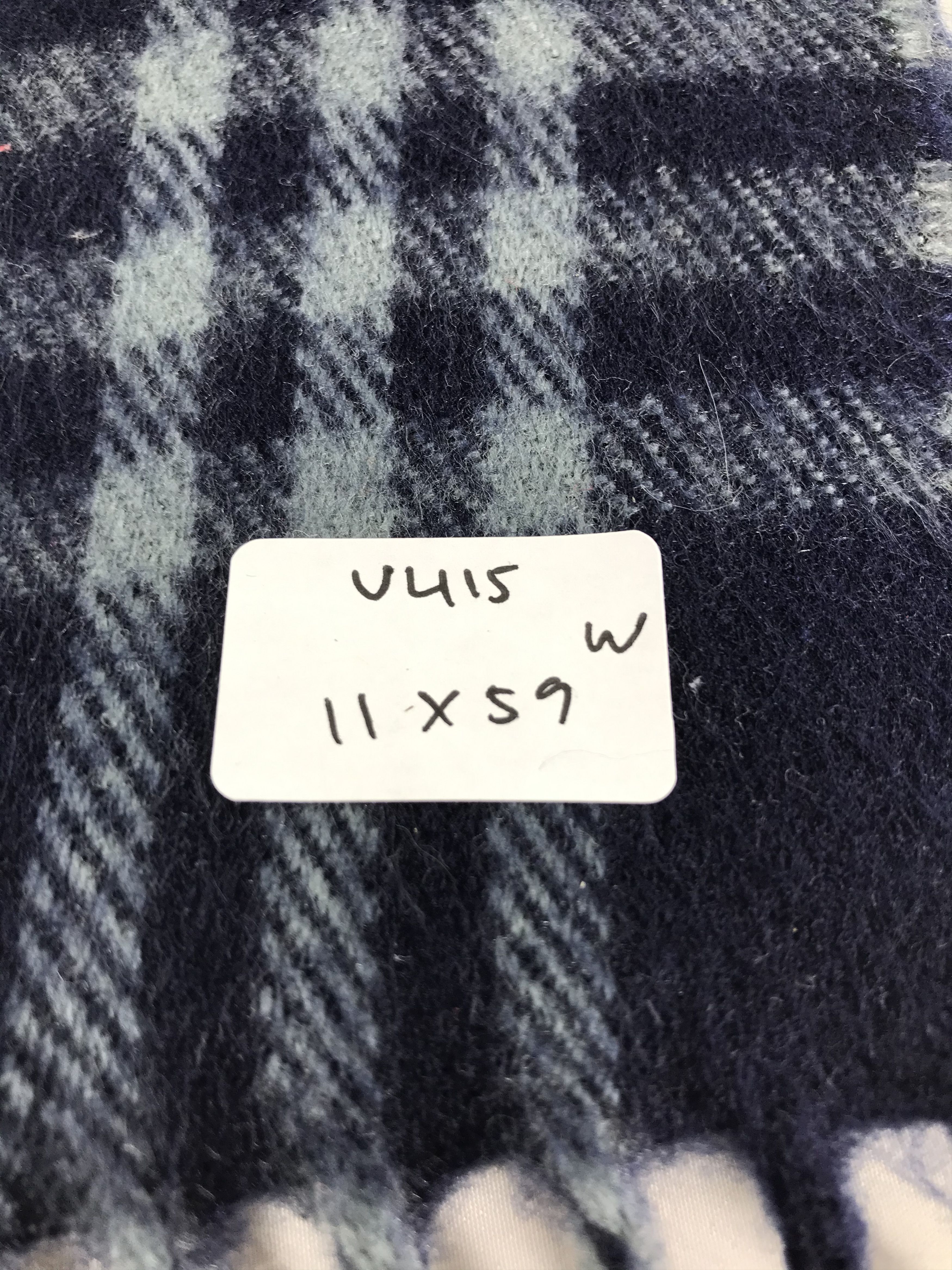 Burberry Burberrys Nova Check Blue Wool Scarf Muffler V415 Size ONE SIZE - 5 Thumbnail
