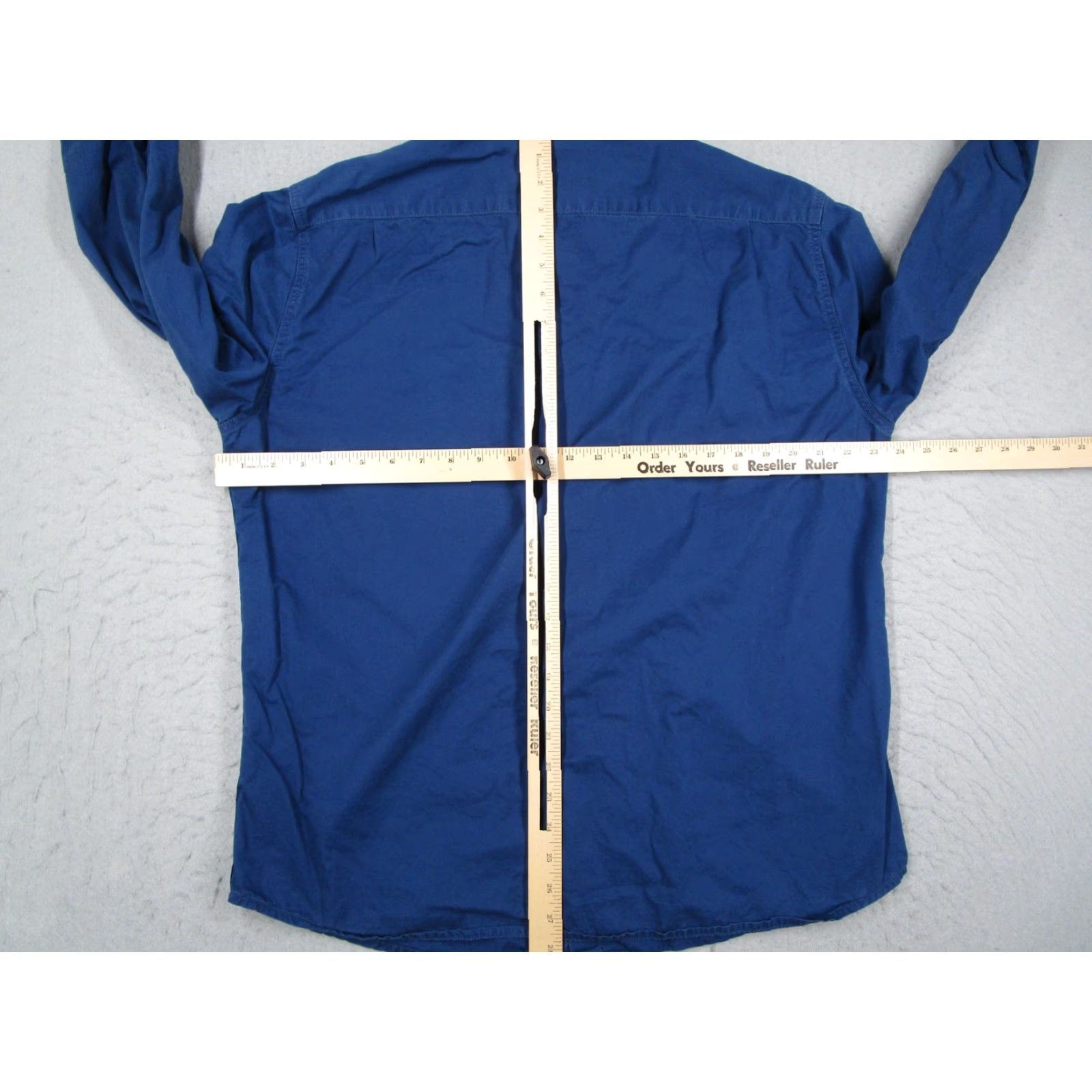 Lucky Brand Lucky Brand Utility Shirt Mens Large Blue 100% Button Front Twill Workwear Size US L / EU 52-54 / 3 - 4 Thumbnail
