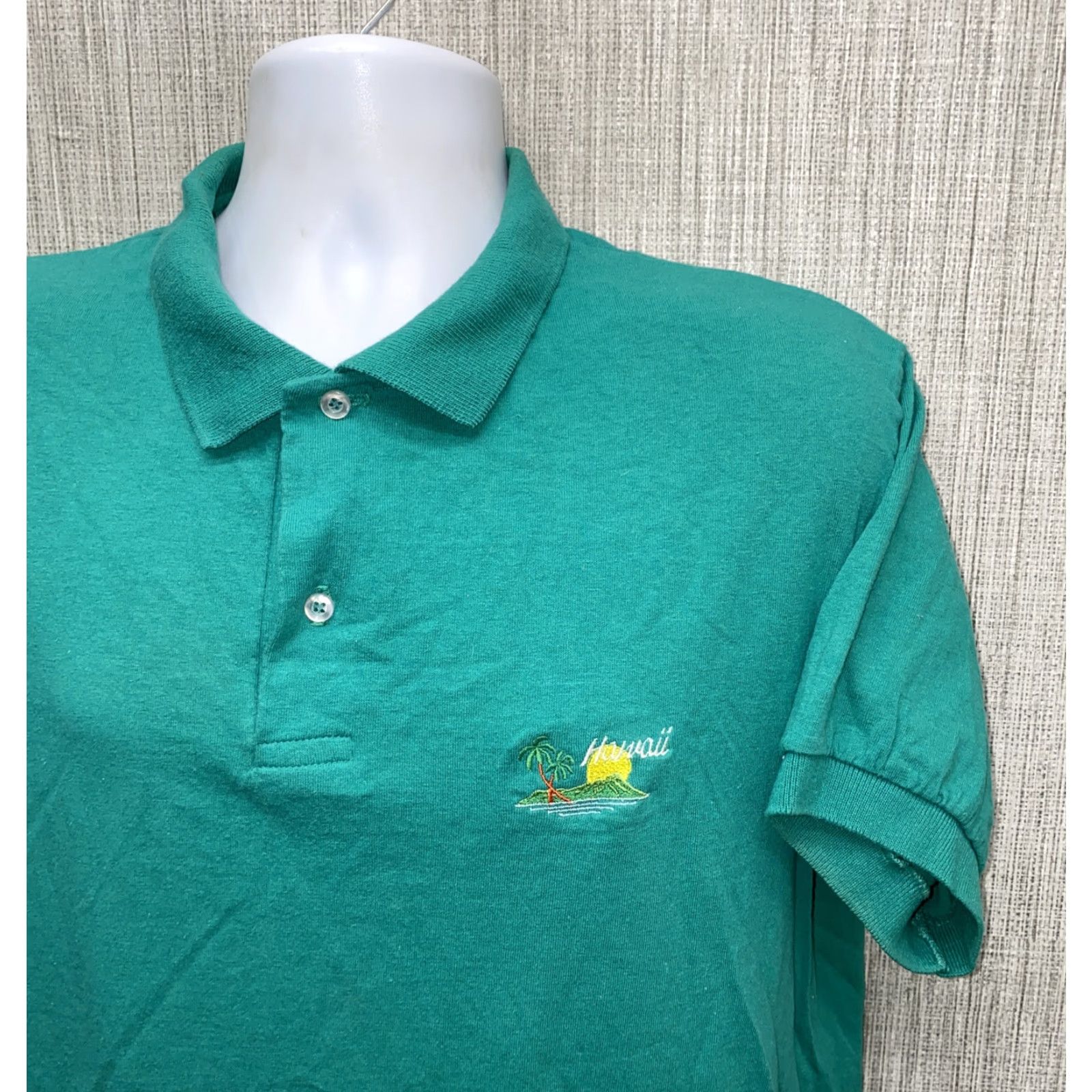Vintage VINTAGE Screen Stars Best Mens Green Cotton USA Made Short Sleeve Polo Shirt L Golf Polo Mens Green Cotton USA Made Short Sleeve Polo Shirt L Size US L / EU 52-54 / 3 - 2 Thumbnail